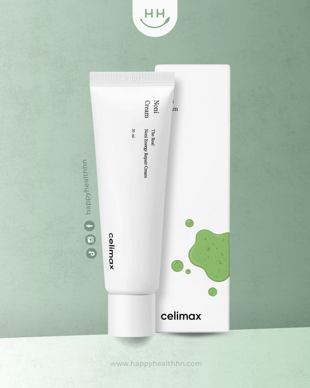 Crema reparadora Celimax Noni Energy Repair Cream para hidratar y revitalizar la piel.