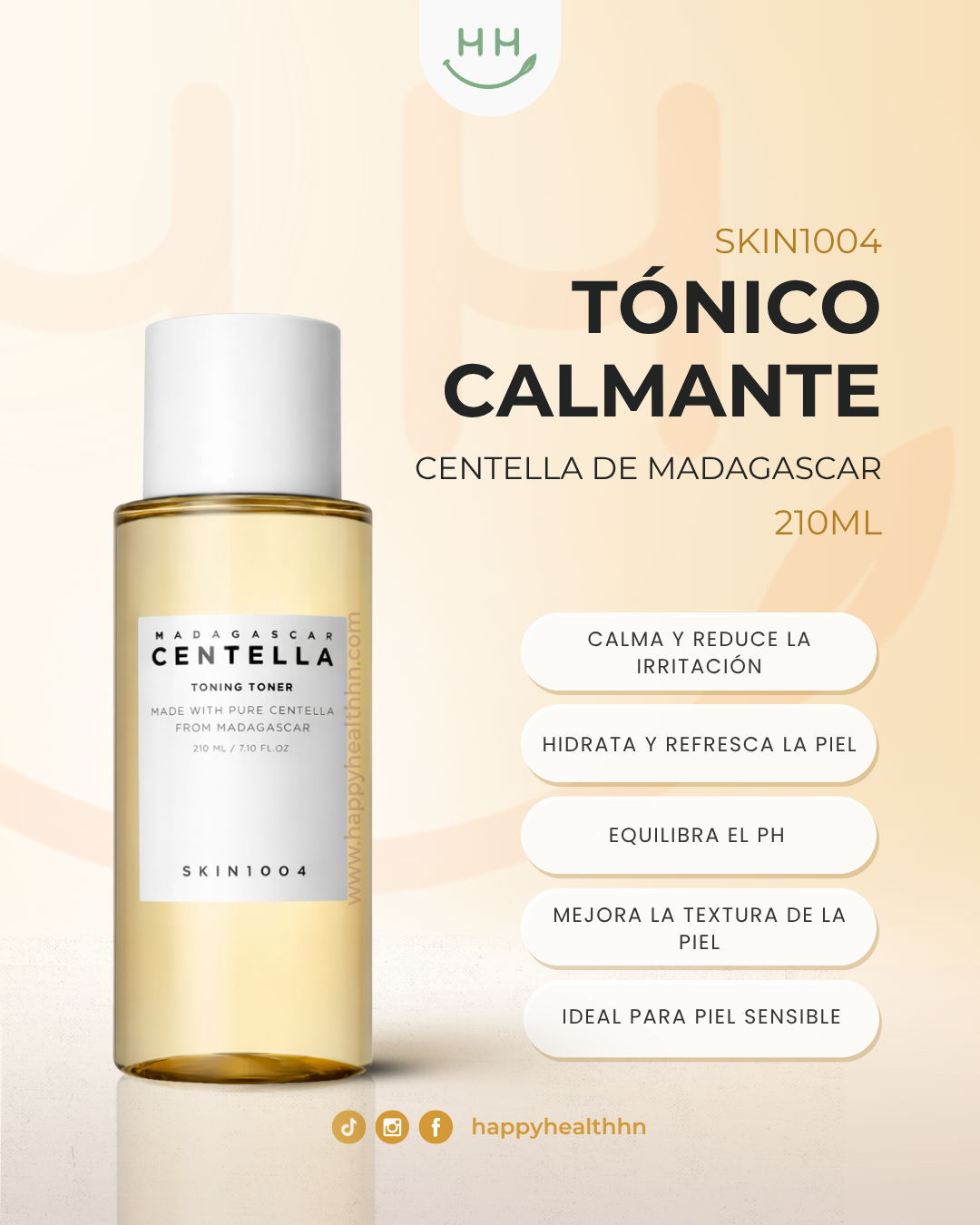 Skin1004 - Tónico Exfoliante Facial Suave de Centella (210ml)
