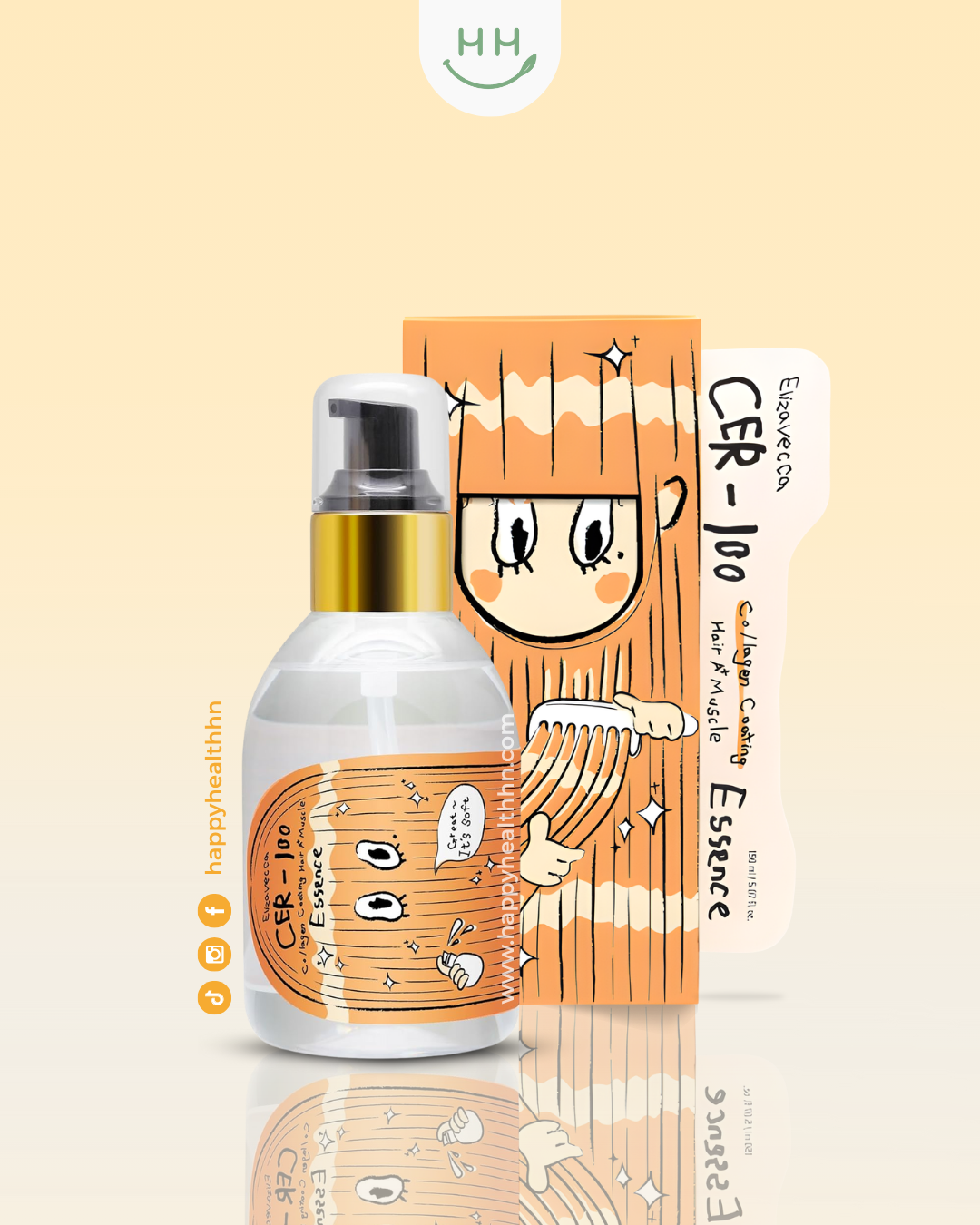 Elizavecca - Hair Essence CER-100 con Colágeno para Reparación y Brillo (150ml)