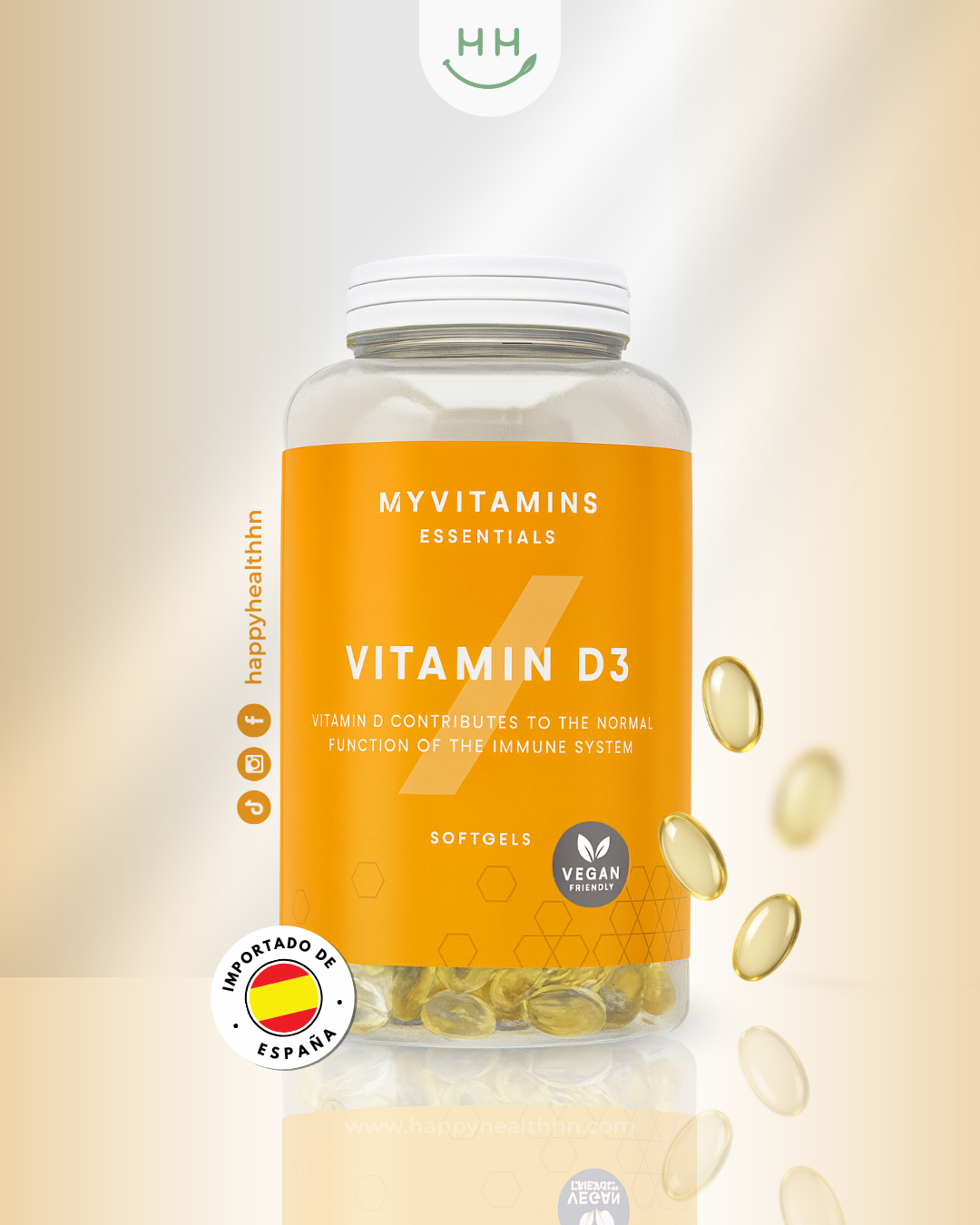 MyVitamins - Vitamina D3 - Apoya Defensas y Salud Ósea - 30 cápsulas blandas