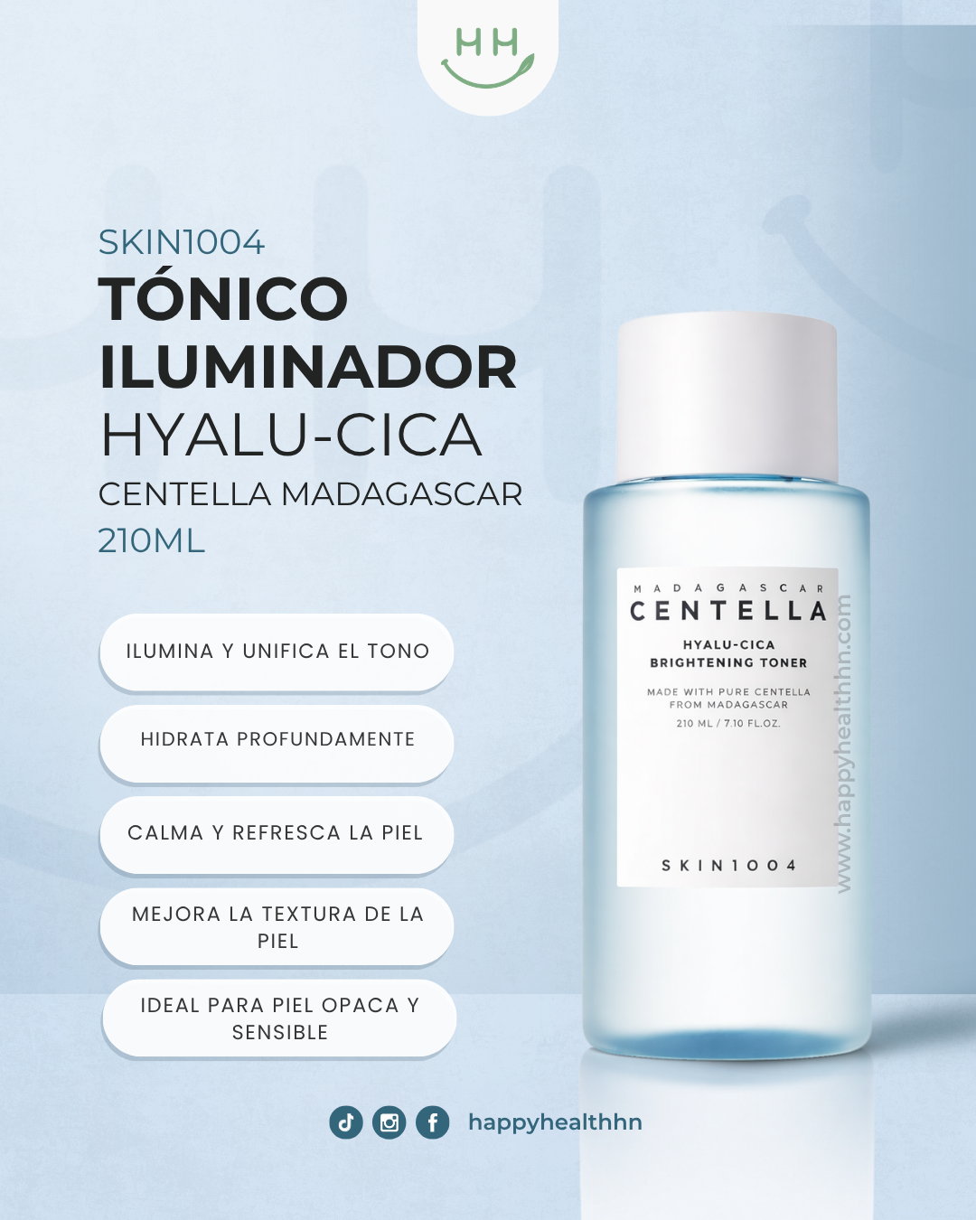 Skin1004 - Tónico Iluminador e Hidratante Hyalu-Cica (210ml)