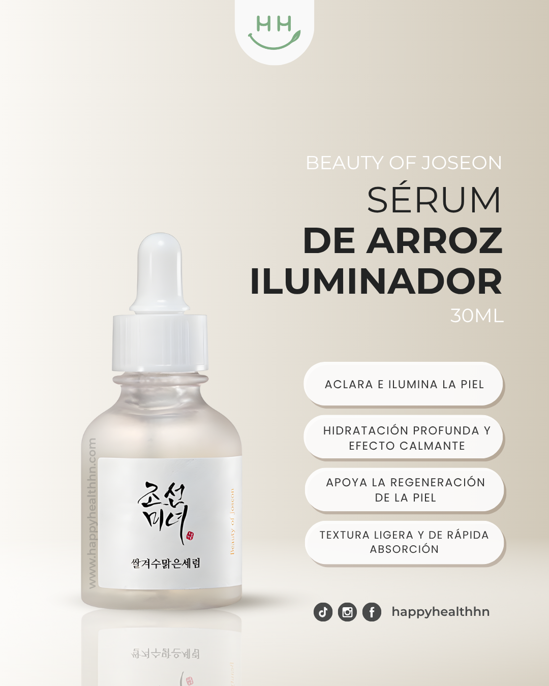 Beauty of Joseon – Glow Deep Serum con Extracto de Arroz y Alfa-Arbutina para Despigmentar y Hidratar (30ml)
