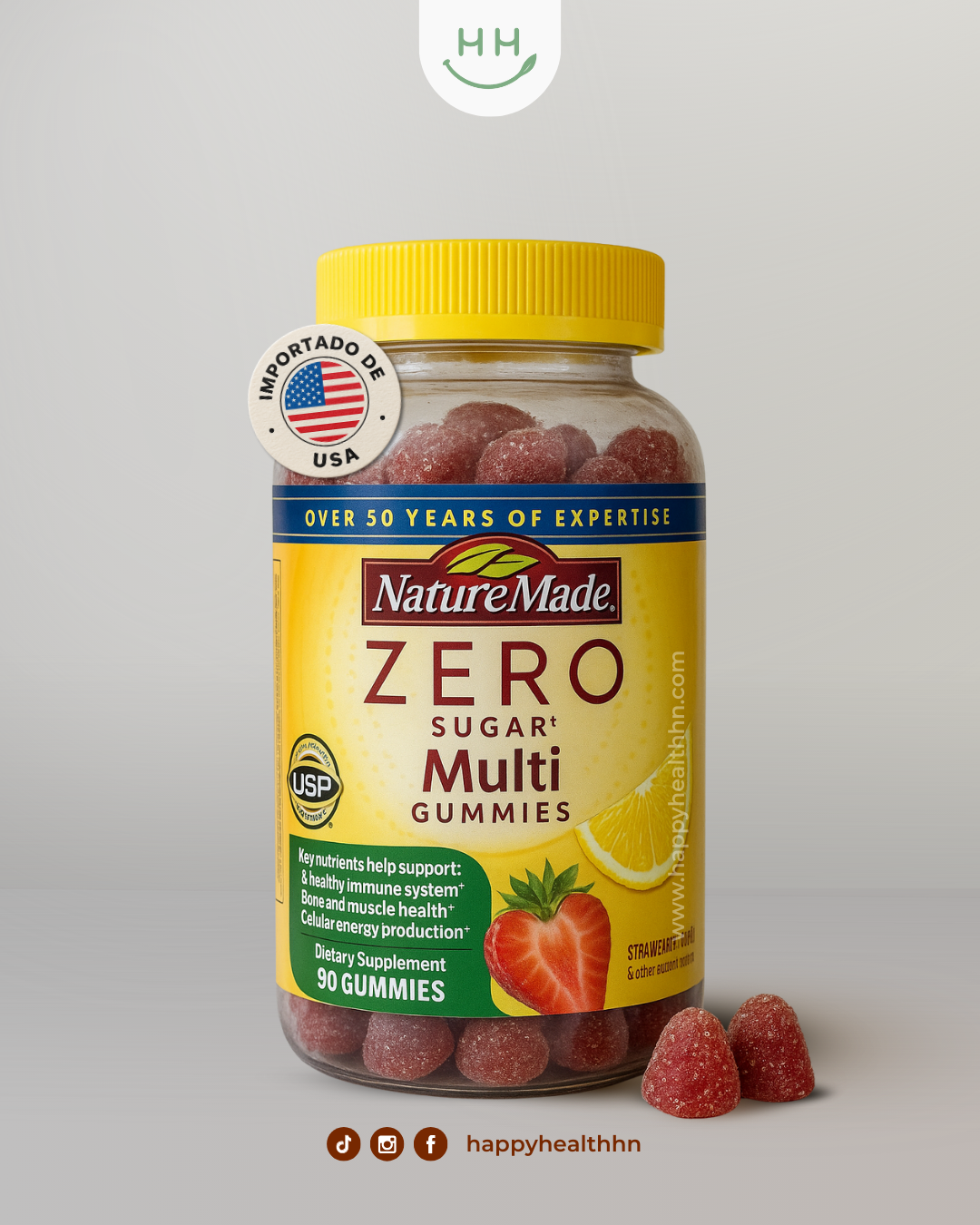 Nature Made - Gomitas Multivitamínicas (90) - Fresa Limón