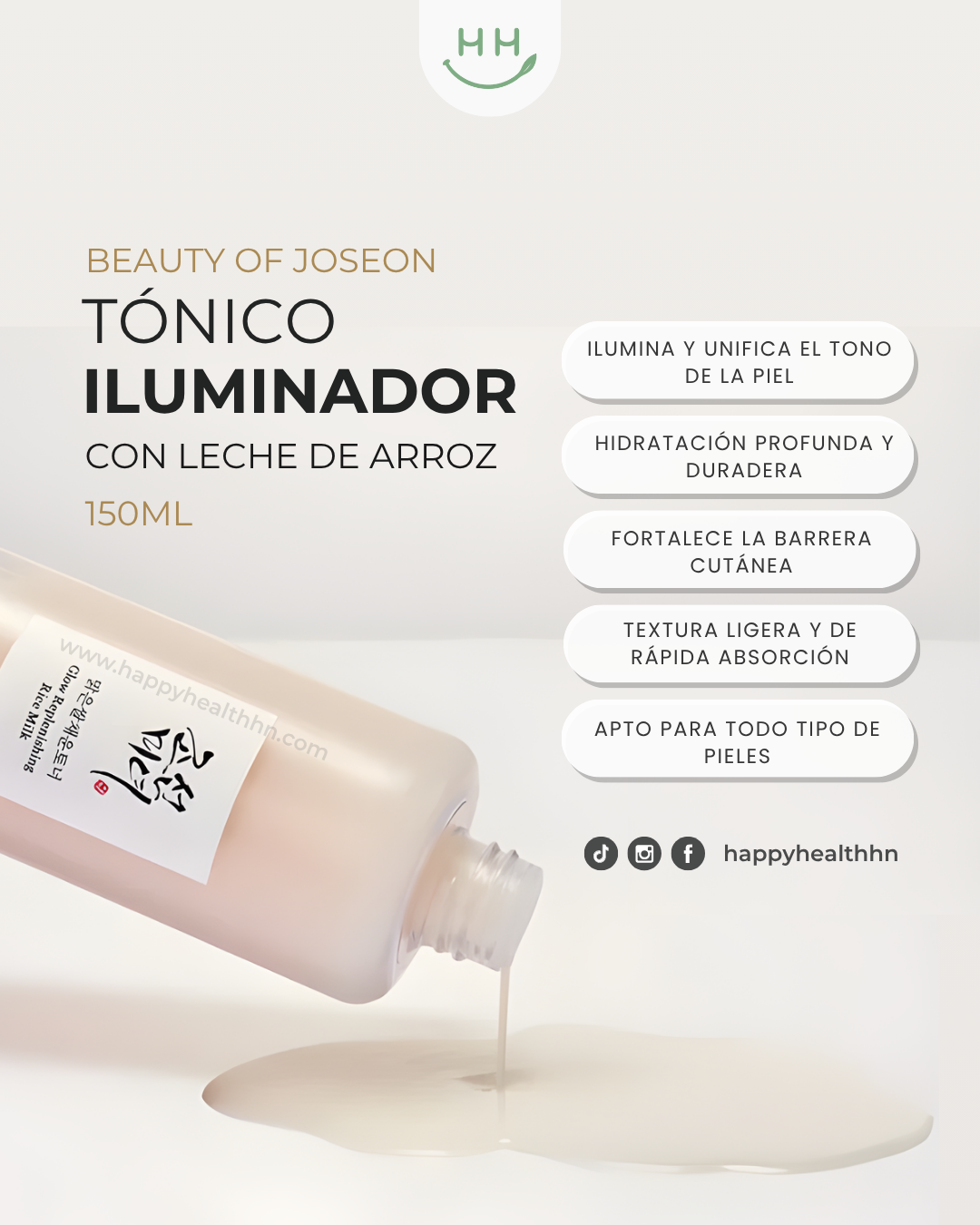 Beauty of Joseon – Tónico-Esencia con Leche de Arroz para Hidratar, Calmar e Iluminar la Piel (150ml)