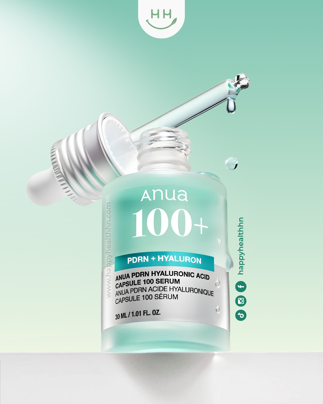 Anua – Serum Facial con PDRN y Ácido Hialurónico Microencapsulado para Rejuvenecer, Reparar e Hidratar (30ml)