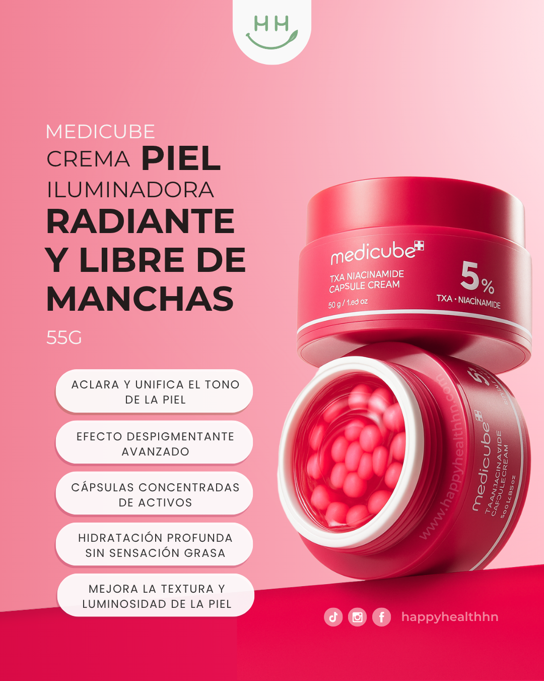 Medicube – Crema Iluminadora con TXA y Niacinamida para una Piel Radiante y Libre de Manchas (55g)