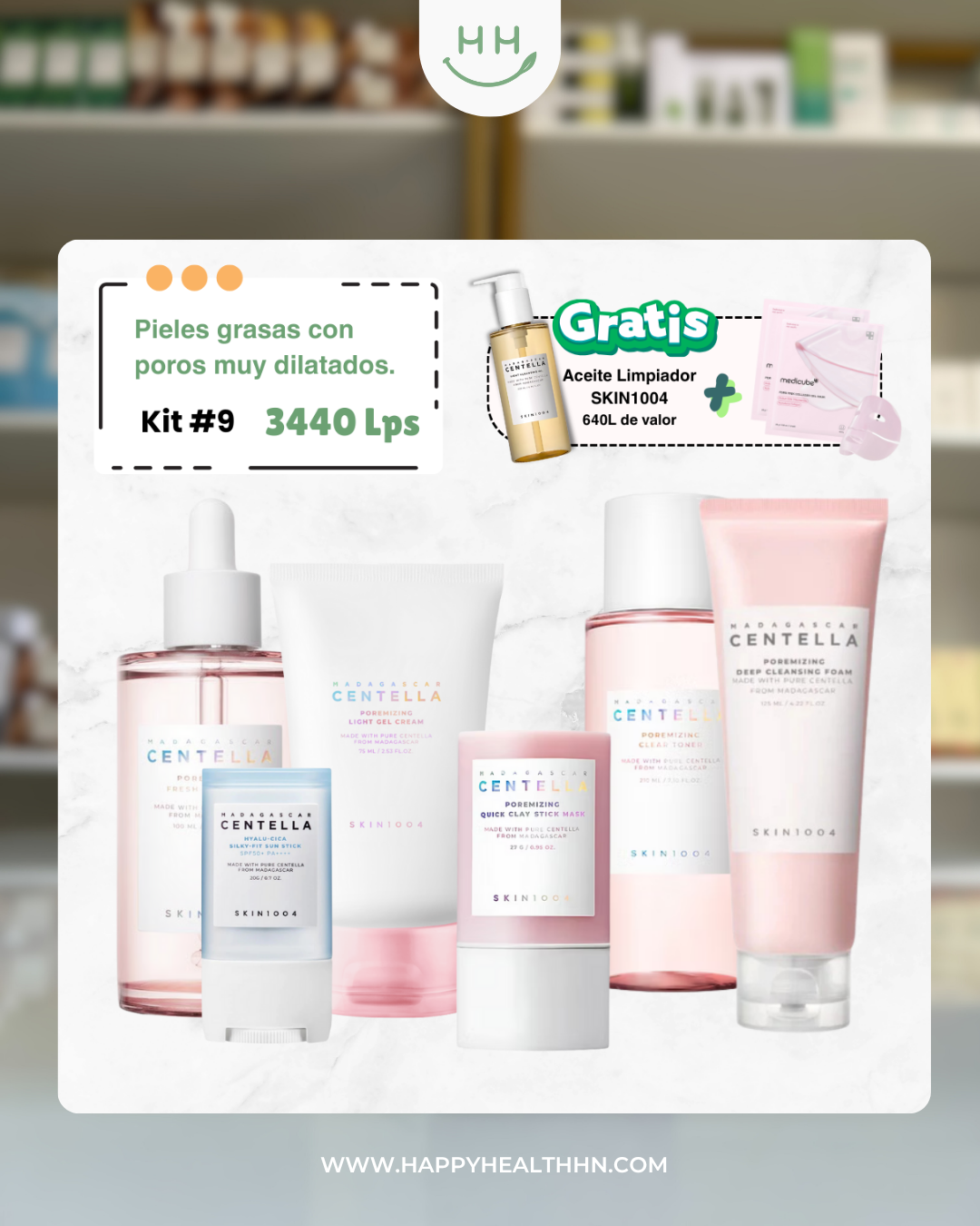 Kit #9 + Aceite Limpiador Gratis - Pieles grasas con poros muy dilatados