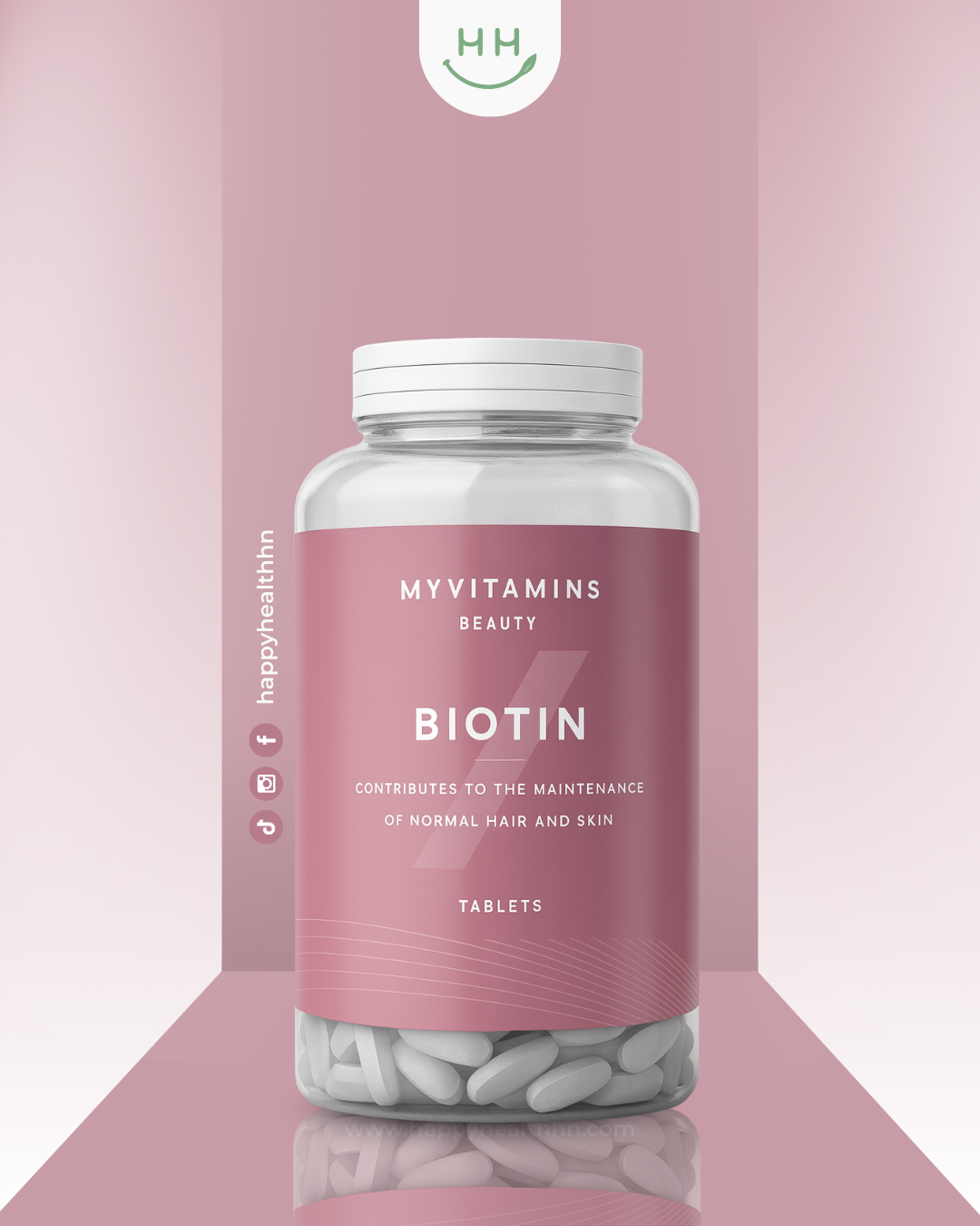 MyVitamins - Biotina para Fortalecer Cabello y Mejorar la Piel - 30 cápsulas