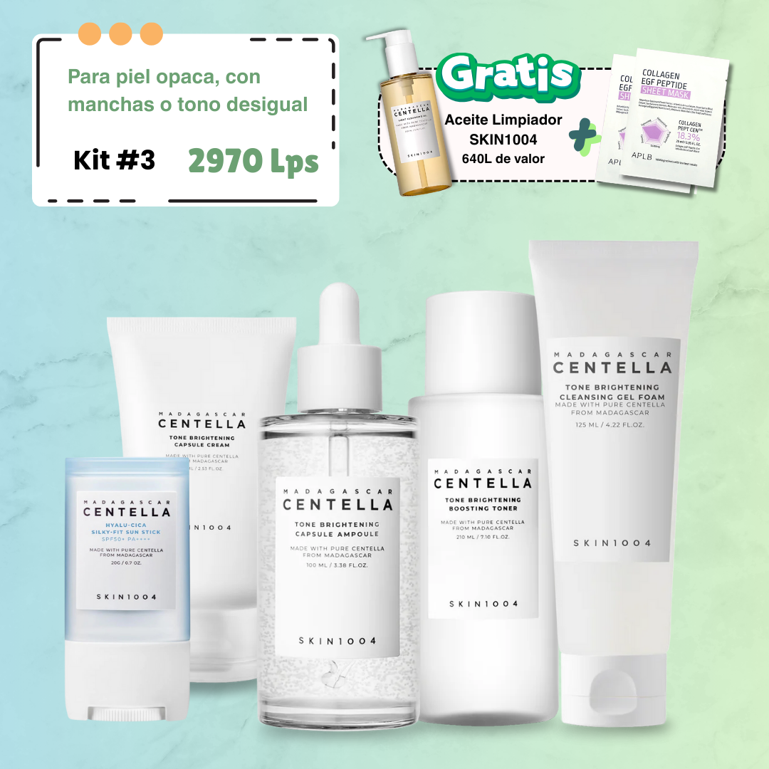 Kit #3 + Aceite Limpiador Gratis - Para piel con manchas, tono desigual