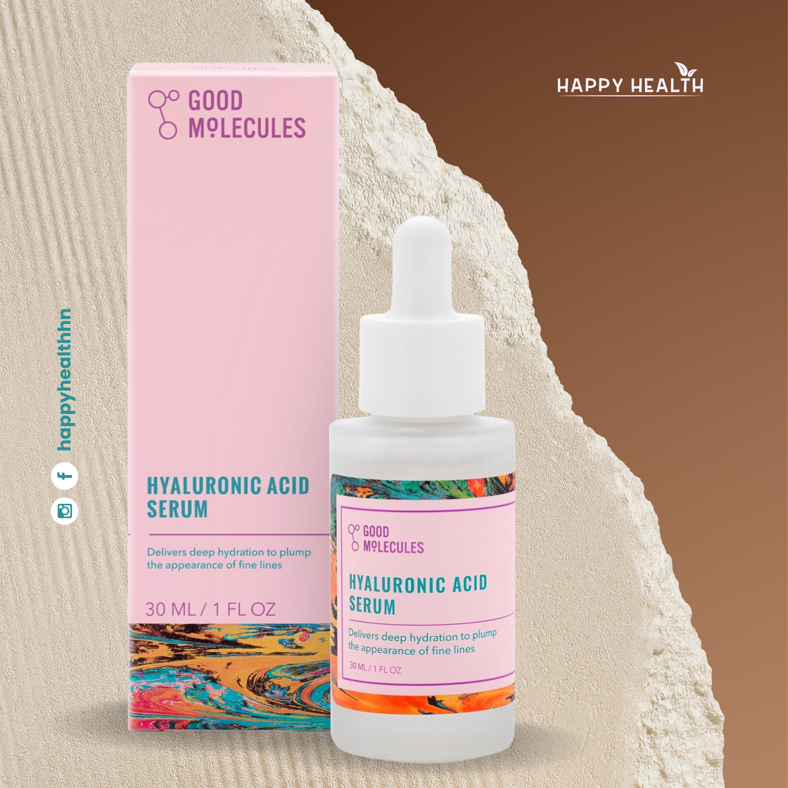 Suero ácido hialurónico Good Molecules 30 ml - hidratación profunda y efectiva