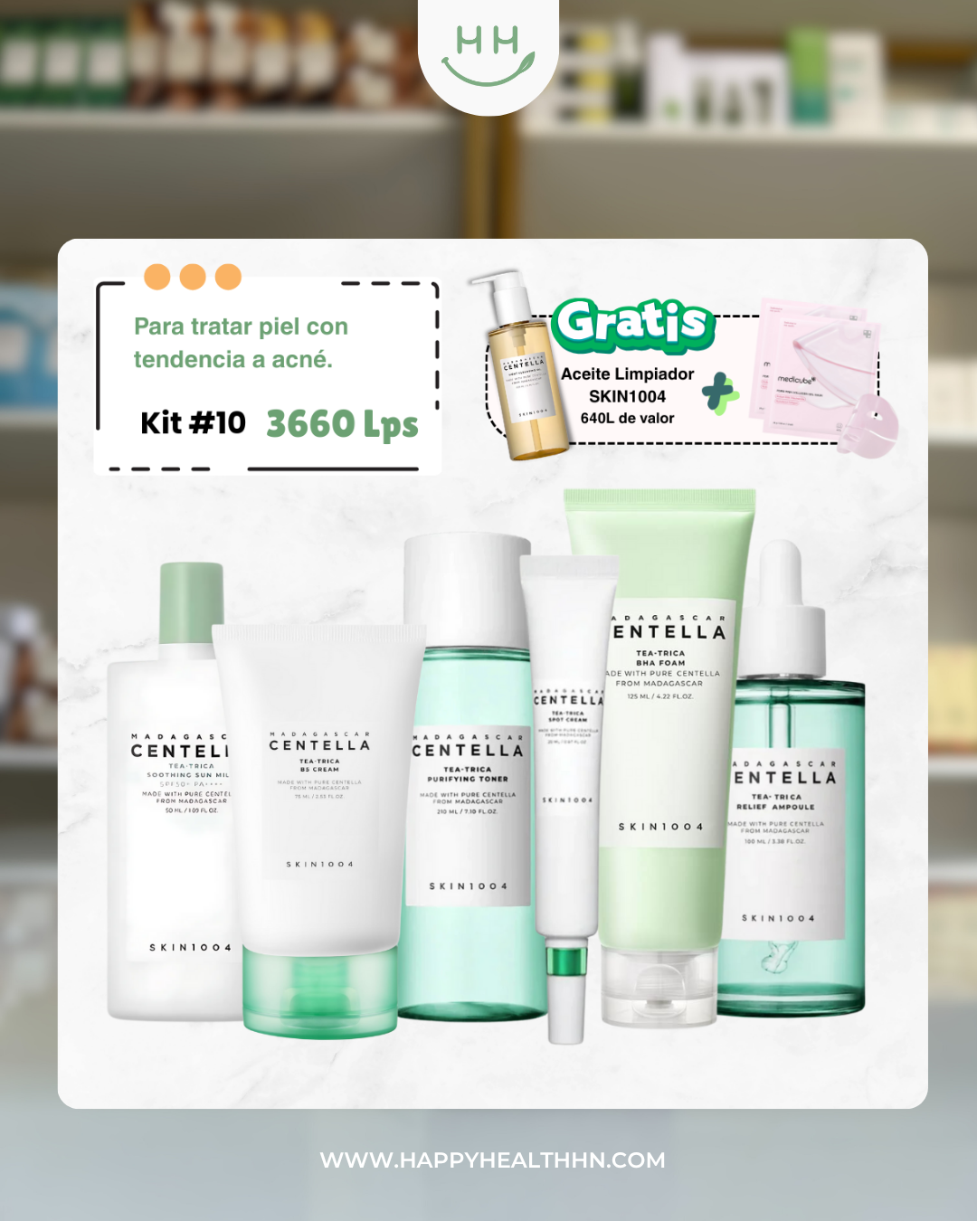 Kit #10 + Aceite Limpiador Gratis - Para tratar la piel propensa al acné