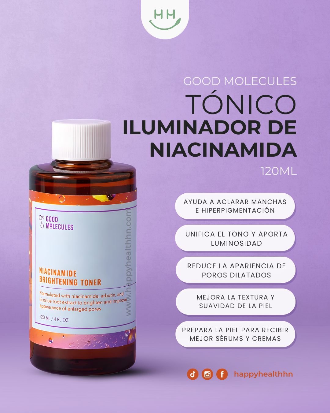 Good Molecules - Tónico Iluminador con Niacinamida y Vitamina C (120ml)