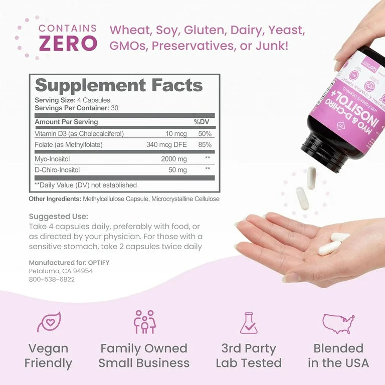 Optify - Myo & D-Chiro Inositol 120 tabletas