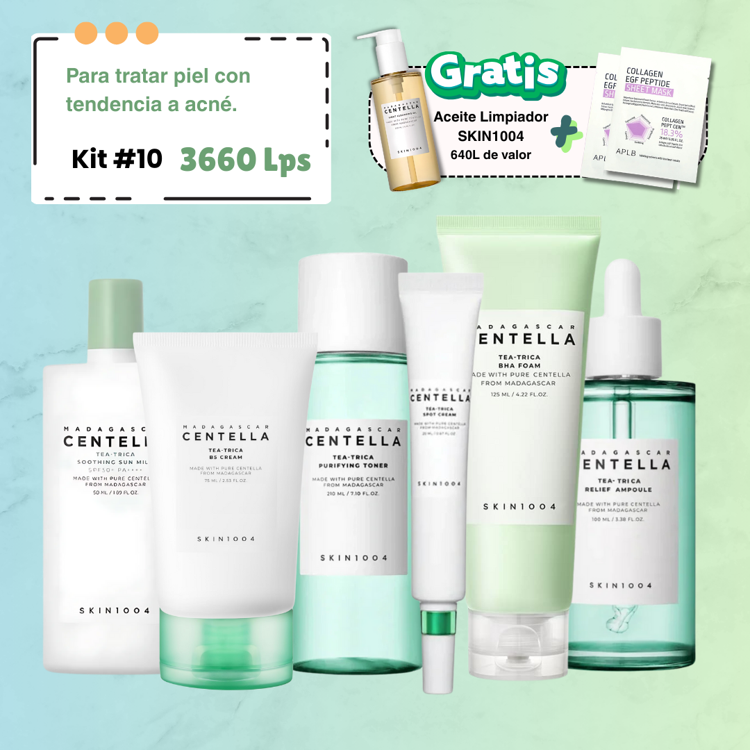 Kit #10 + Aceite Limpiador Gratis - Para tratar la piel propensa al acné