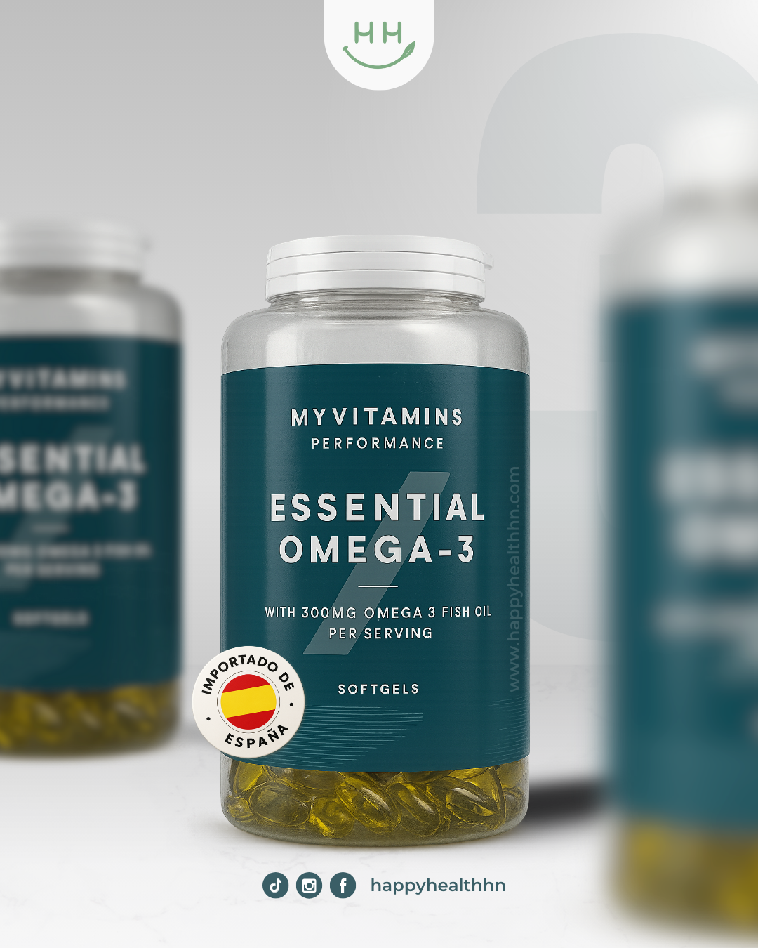 MyVitamins – Omega 3 para Corazón, Cerebro y Visión – 300mg (90 Softgels)