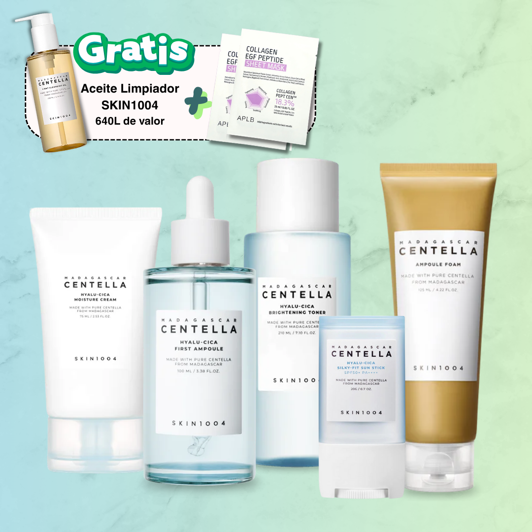 Kit #8 + Aceite Limpiador Gratis - Para piel sensible, seca o mixta, tono apagado, manchas o piel deshidratada