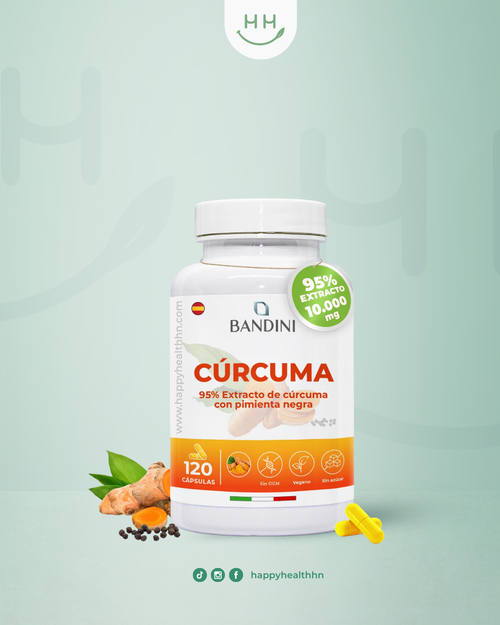 Bandini - Cúrcuma - Antiinflamatorio Natural para Articulaciones y Digestión (120 cápsulas)