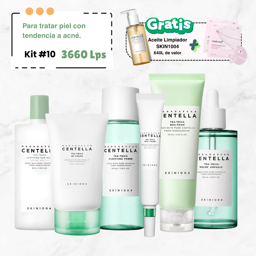 Kit #10 + Aceite Limpiador Gratis - Para tratar la piel propensa al acné