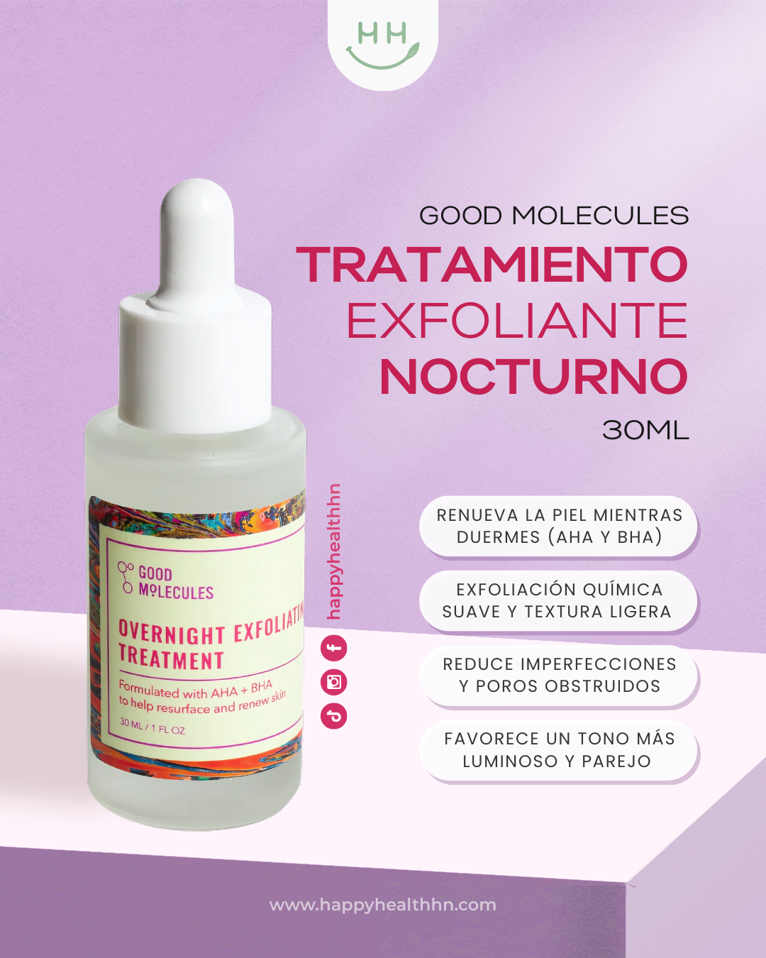 Good Molecules -  Exfoliante Facial con fórmula ligera AHA y BHA