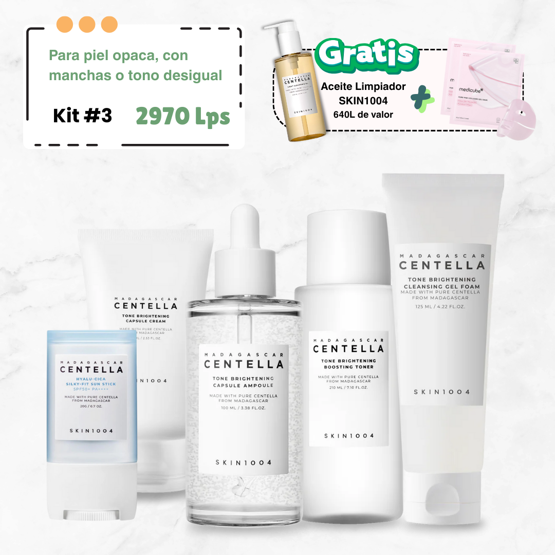 Kit #3 + Aceite Limpiador Gratis - Para piel con manchas, tono desigual