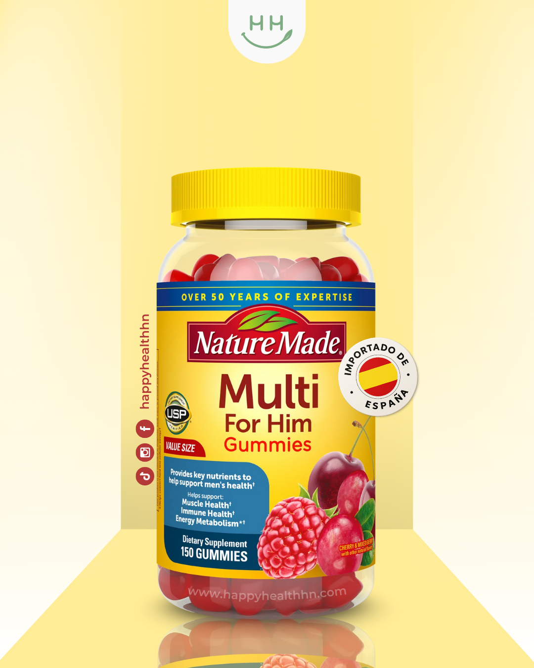 Nature Made - Gomitas multivitamínicas para hombre, apoyo al metabolismo energético (150 gomitas)