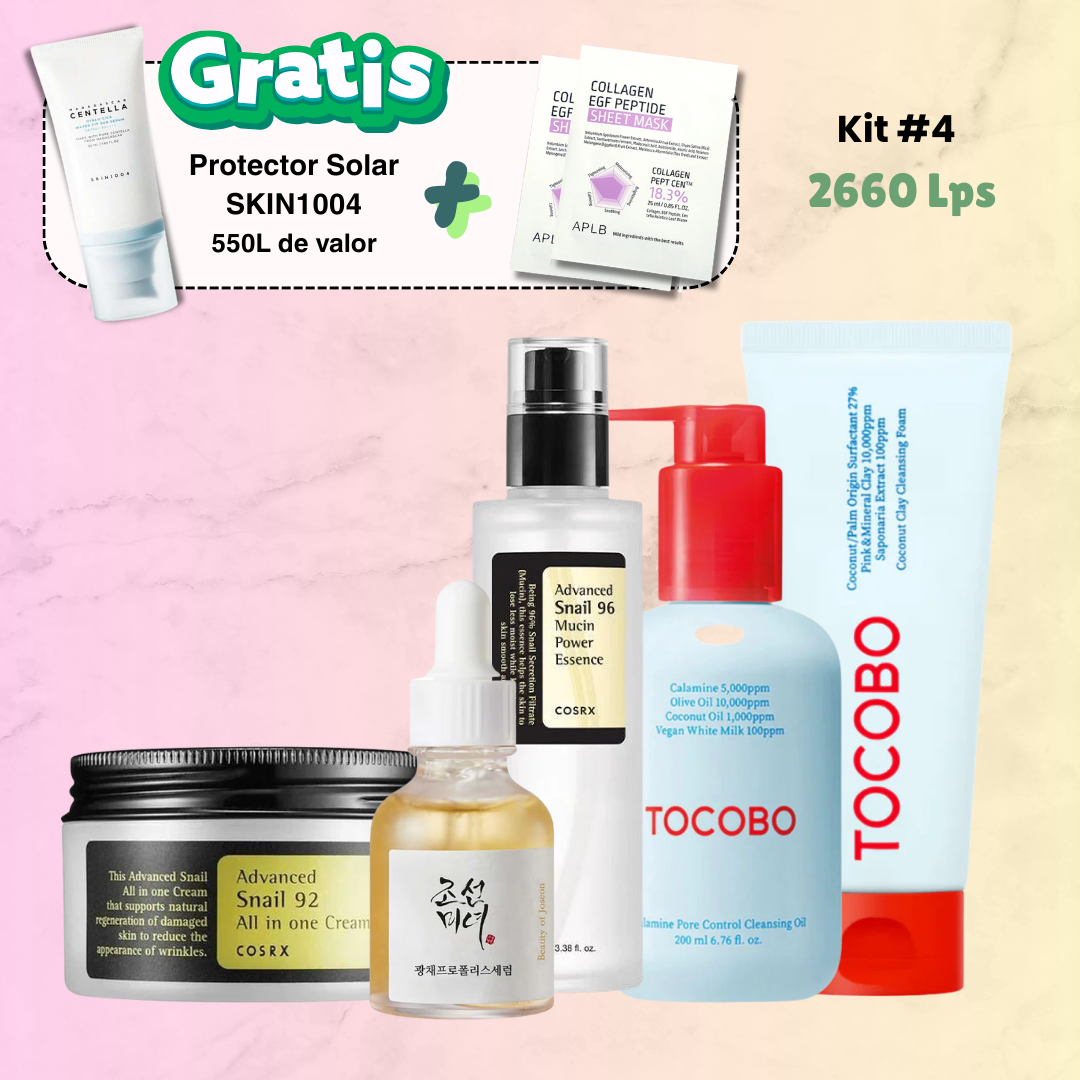 Kit #4 + Protector Solar Gratis - Para piel grasa/mixta, con manchas o poros dilatados