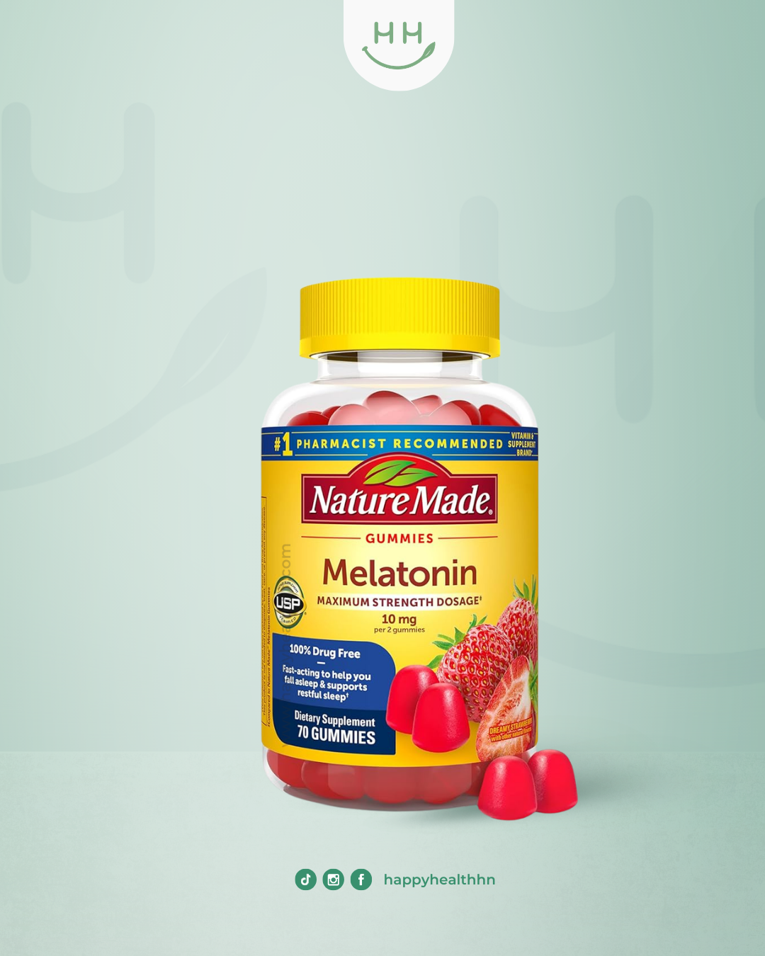 Nature Made - Gomitas de Melatonina 10mg | Duerme Más Rápido + Descanso Reparador | 35 Días de Uso