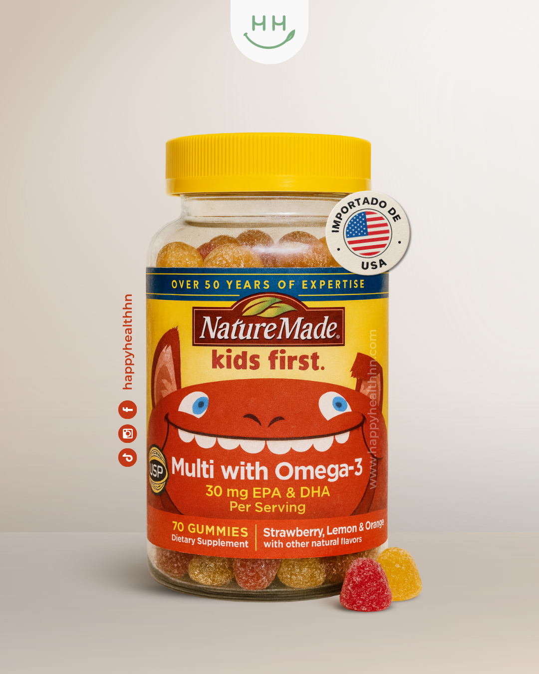 Nature Made - Multivitamínico Infantil con Omega-3 en Gomitas (70 unidades)