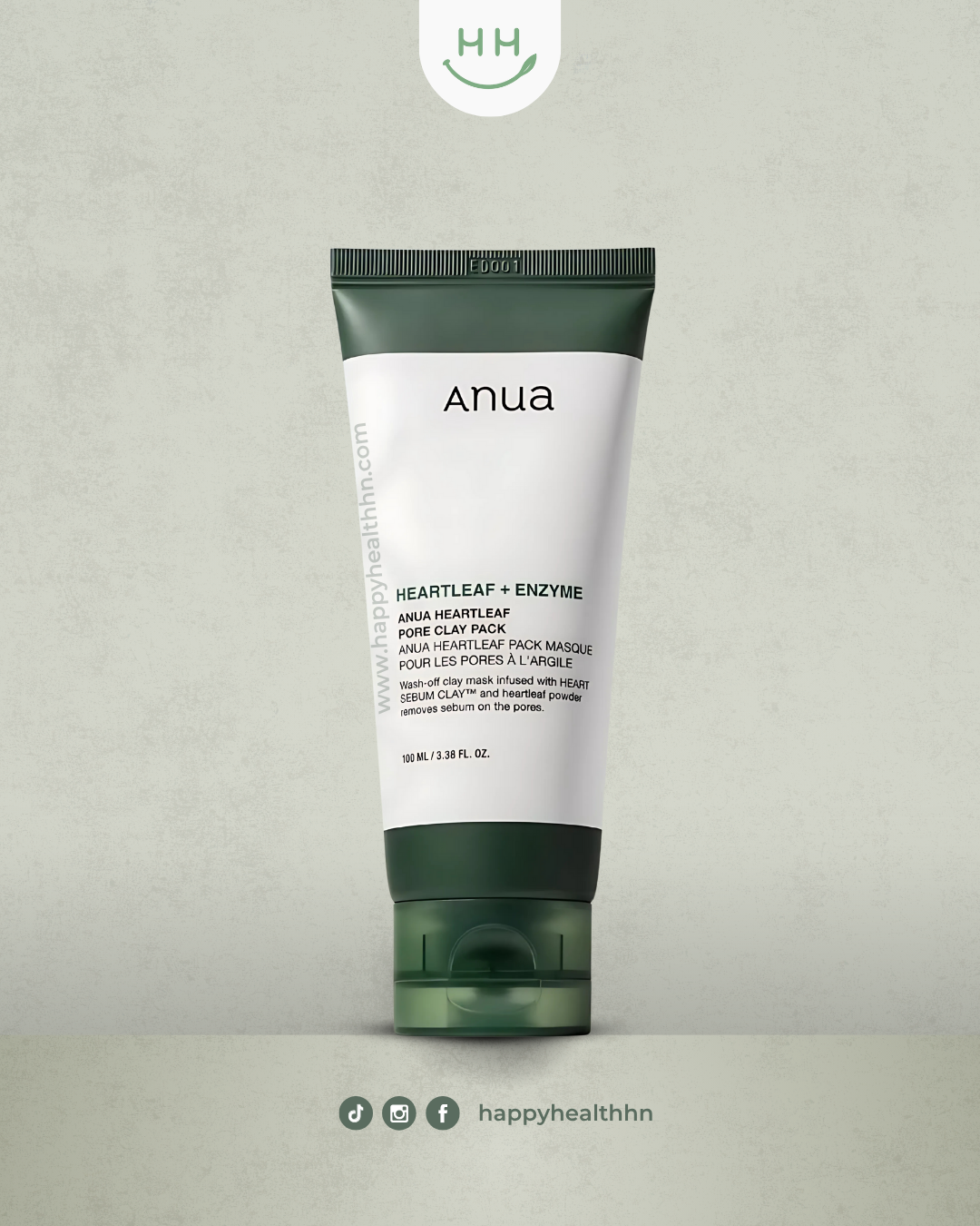 Anua – Mascarilla Purificante de Arcilla con Heartleaf para Piel Grasa, Sensible o con Imperfecciones (100ml)