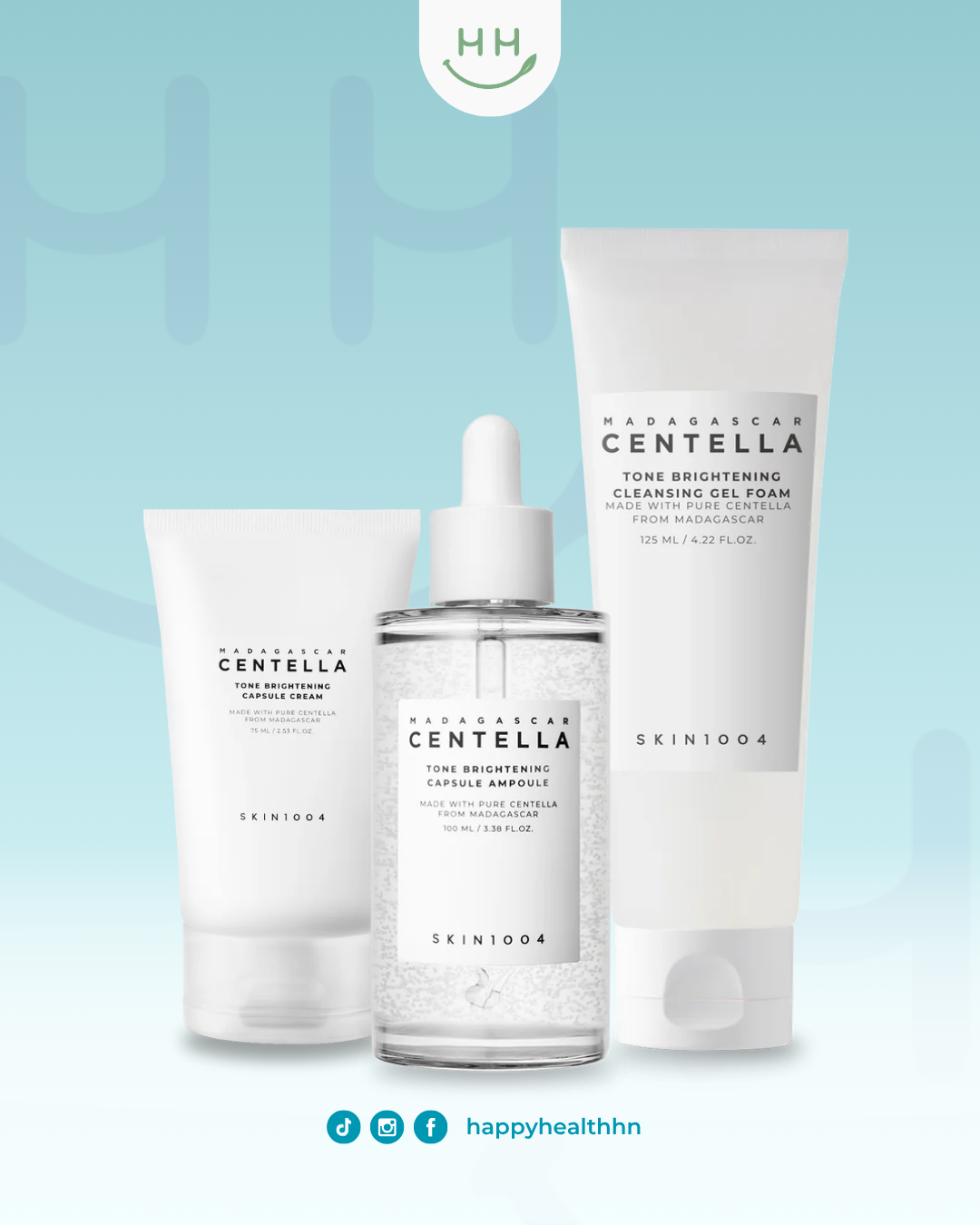 Skin1004 - Trio Tone Brightening - lumina y empareja el tono de piel