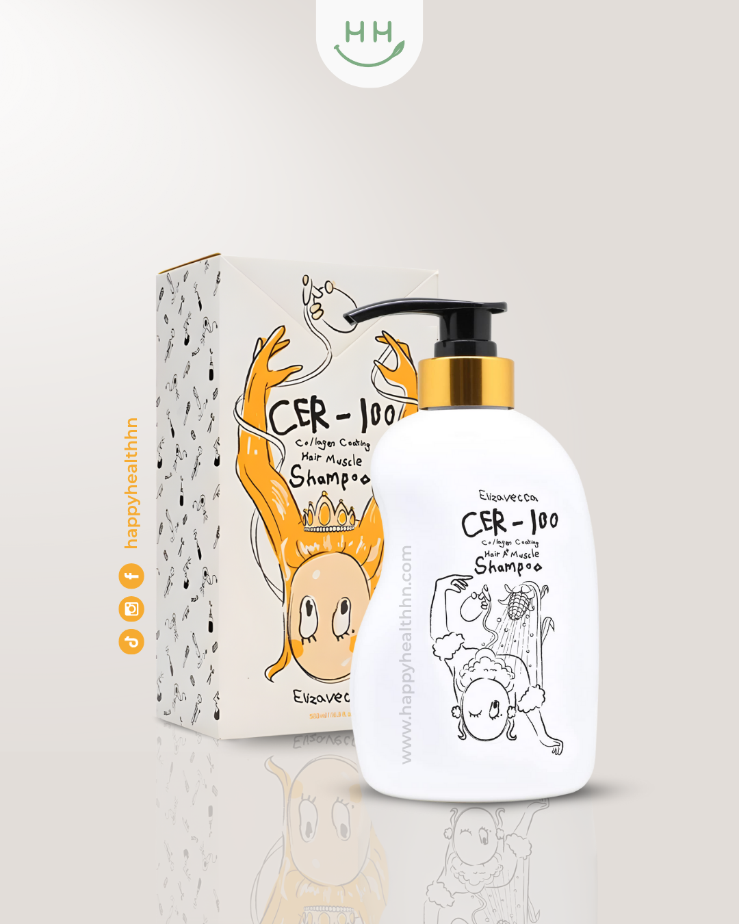 Elizavecca - Shampoo con Colágeno para Cabello Dañado y Débil (500ml)