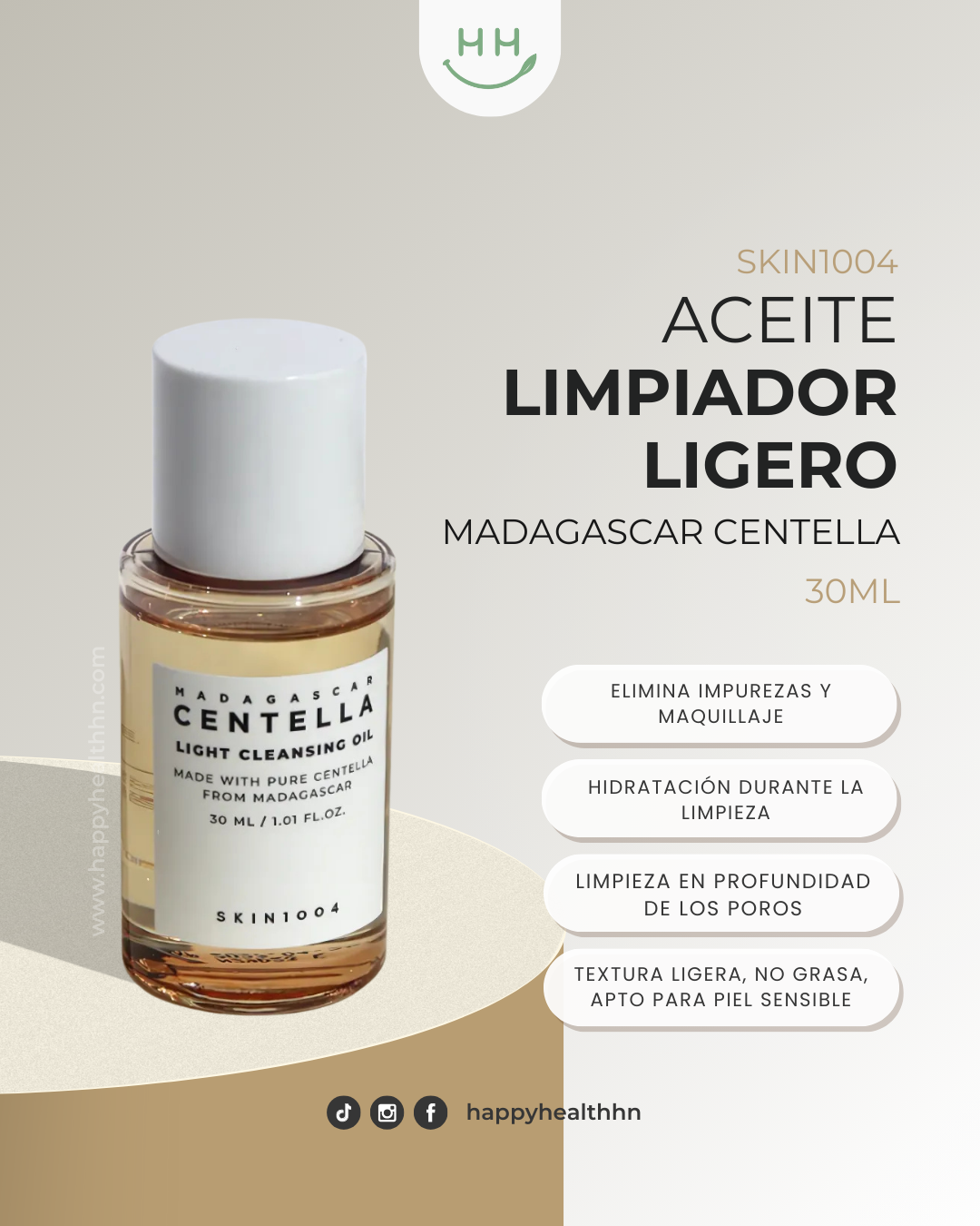 Skin1004 - Aceite Limpiador Ligero Centella 30ml