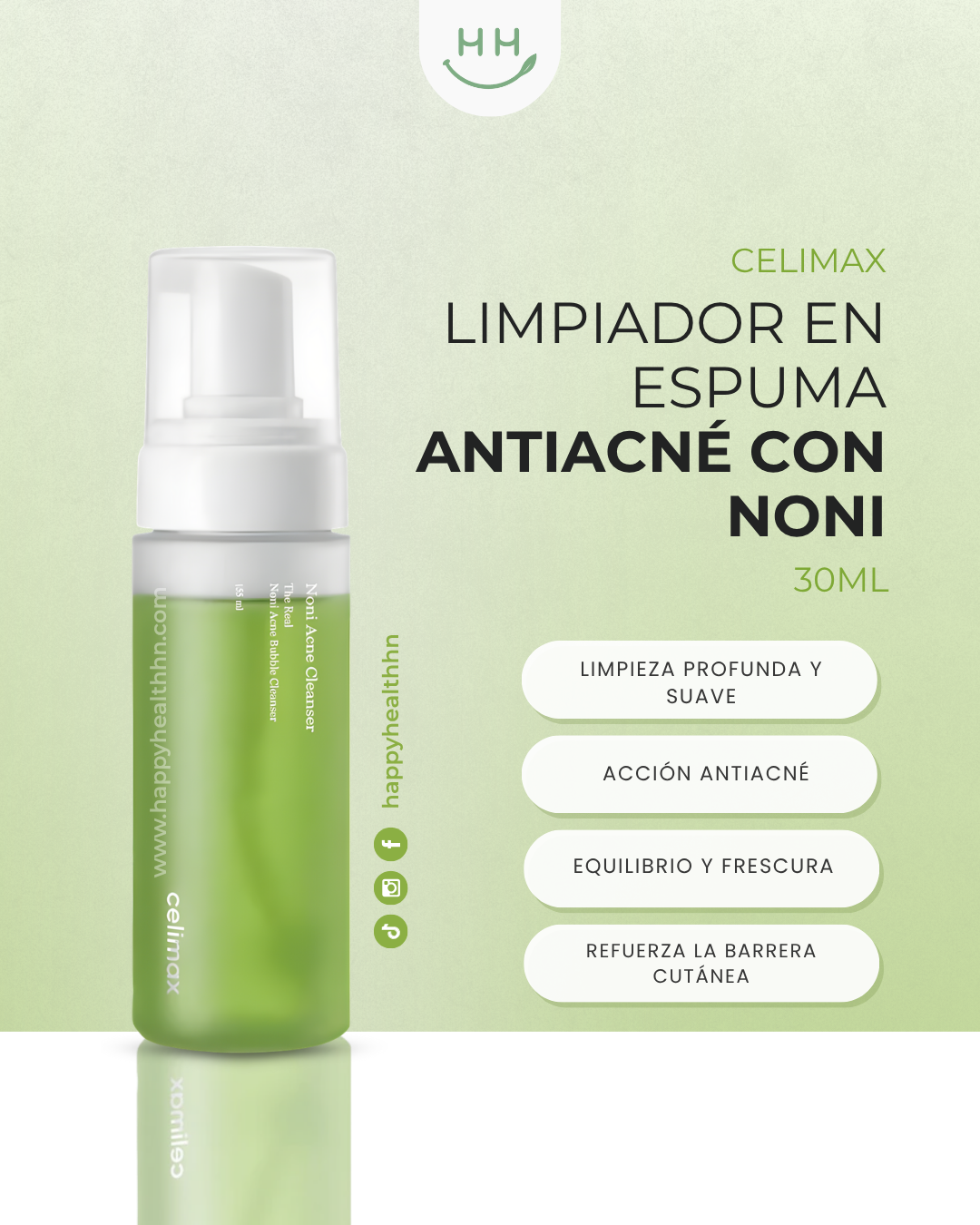 Celimax - Limpiador Facial para Acné - The Real Noni Bubble 155ml