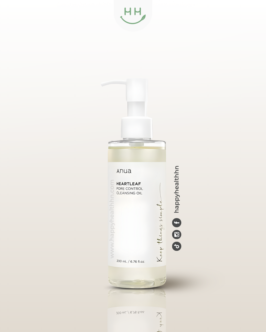 Anua – Aceite Limpiador Facial para Poros Limpios y Piel Calmada con Heartleaf (200ml)
