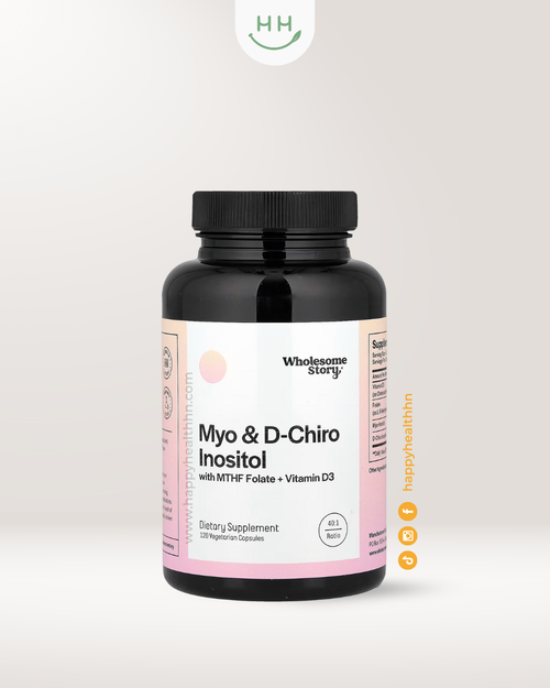 Wholesome Story - Myo & D-Chiro Inositol + Folato MTHF + Vitamina D3 (120 Cápsulas)