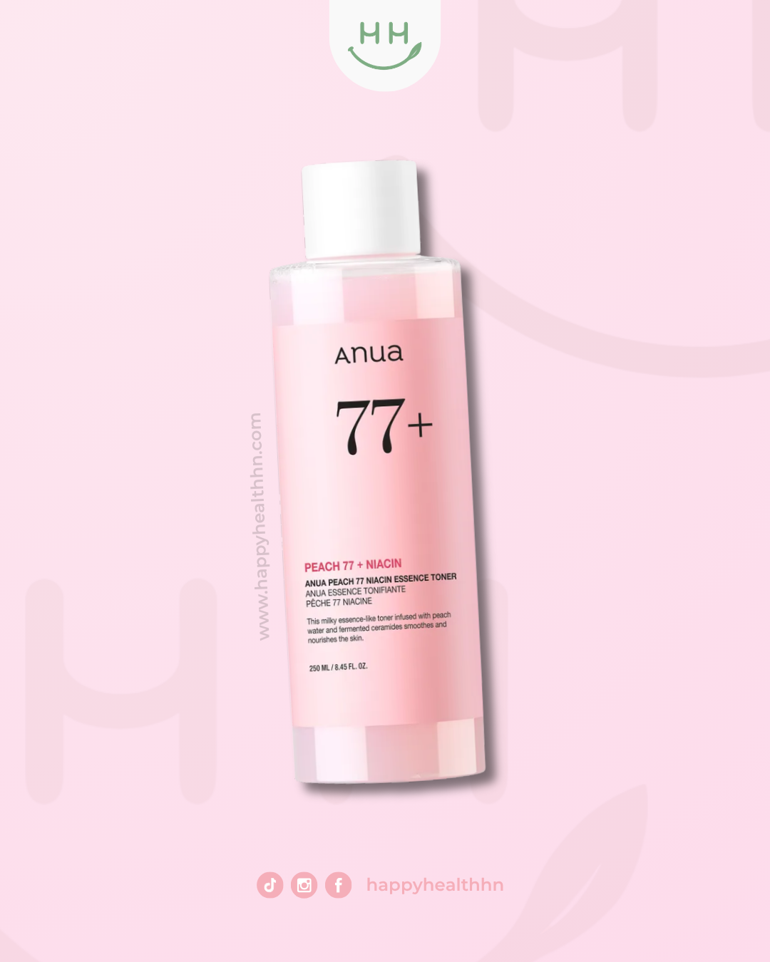 ANUA Peach 77 Niacin Essence Toner iluminador con 77% extracto de durazno y niacinamida