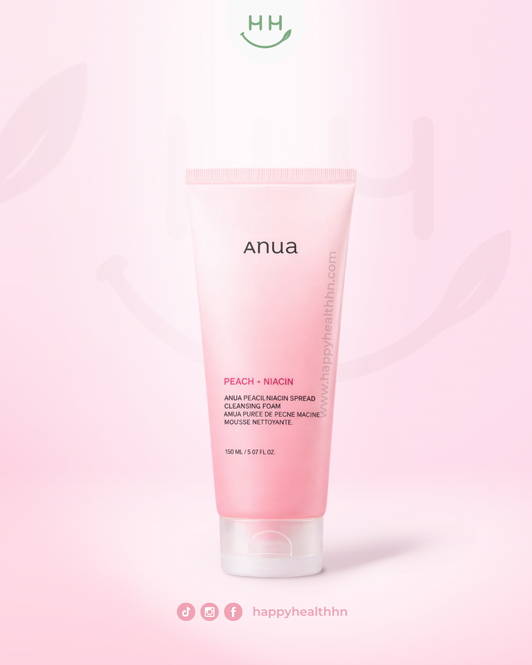 ANUA Peach Niacin Spread Cleansing Foam 150ml espuma limpiadora durazno niacinamida K-Beauty