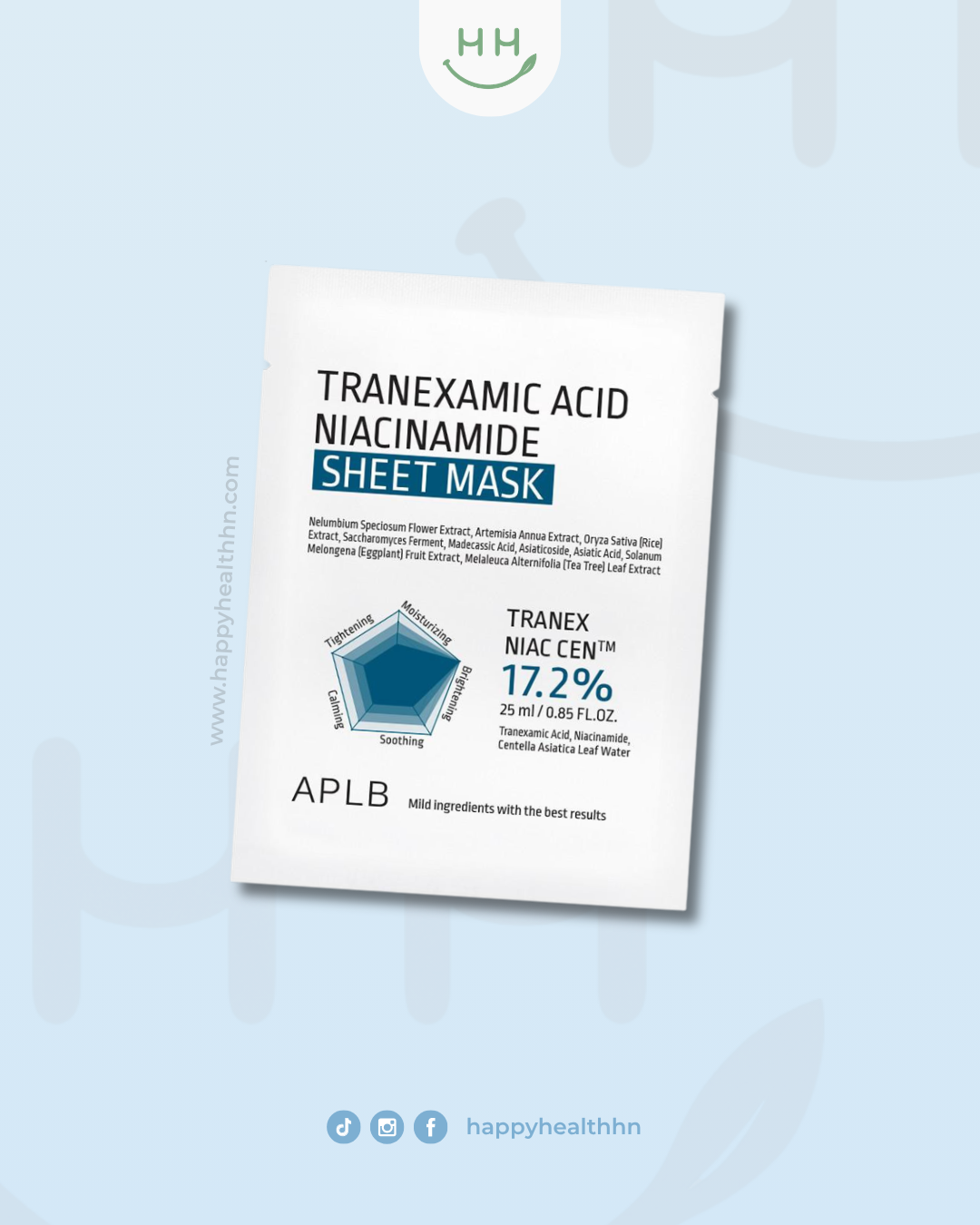 APLB Tranexamic Acid Niacinamide mascarilla antimanchas melasma despigmentante profesional