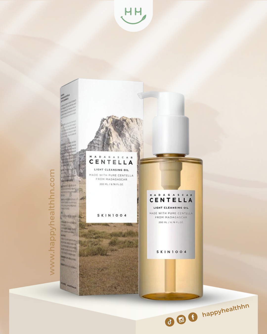 Aceite limpiador coreano SKIN1004 con Centella Asiática para limpieza profunda y suave del rostro.
