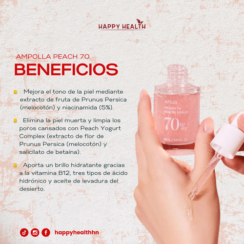 Anua - Ampolla de Niacinamida con Durazno 70%, 30ml