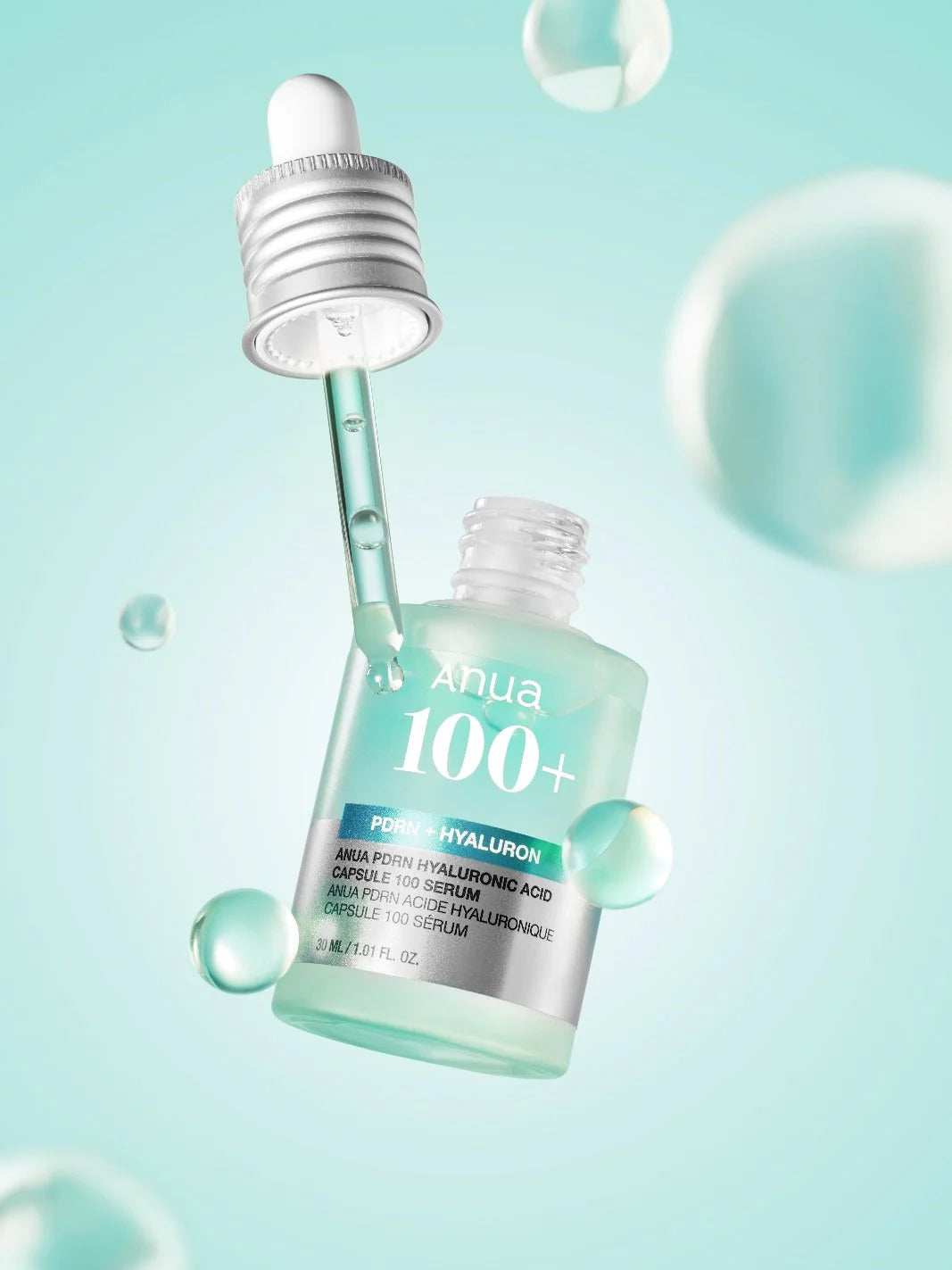 Anua PDRN Hyaluronic Acid Capsule 100 Serum 30ml con cápsulas de ácido hialurónico para hidratación profunda y regeneración