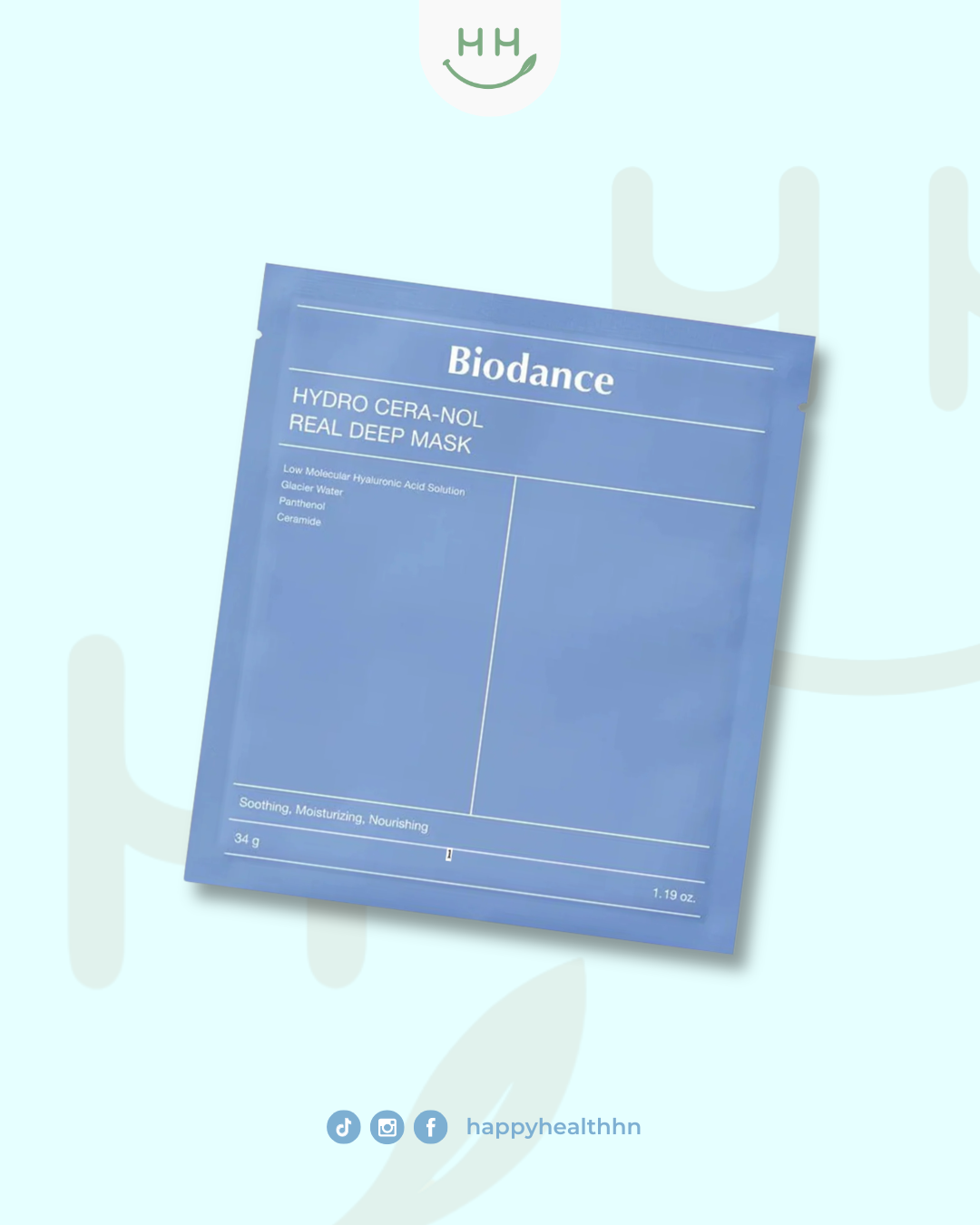 BIODANCE Hydro Cera-nol Real Deep Mask mascarilla hidrogel coreana agua glacial ceramidas piel sensible