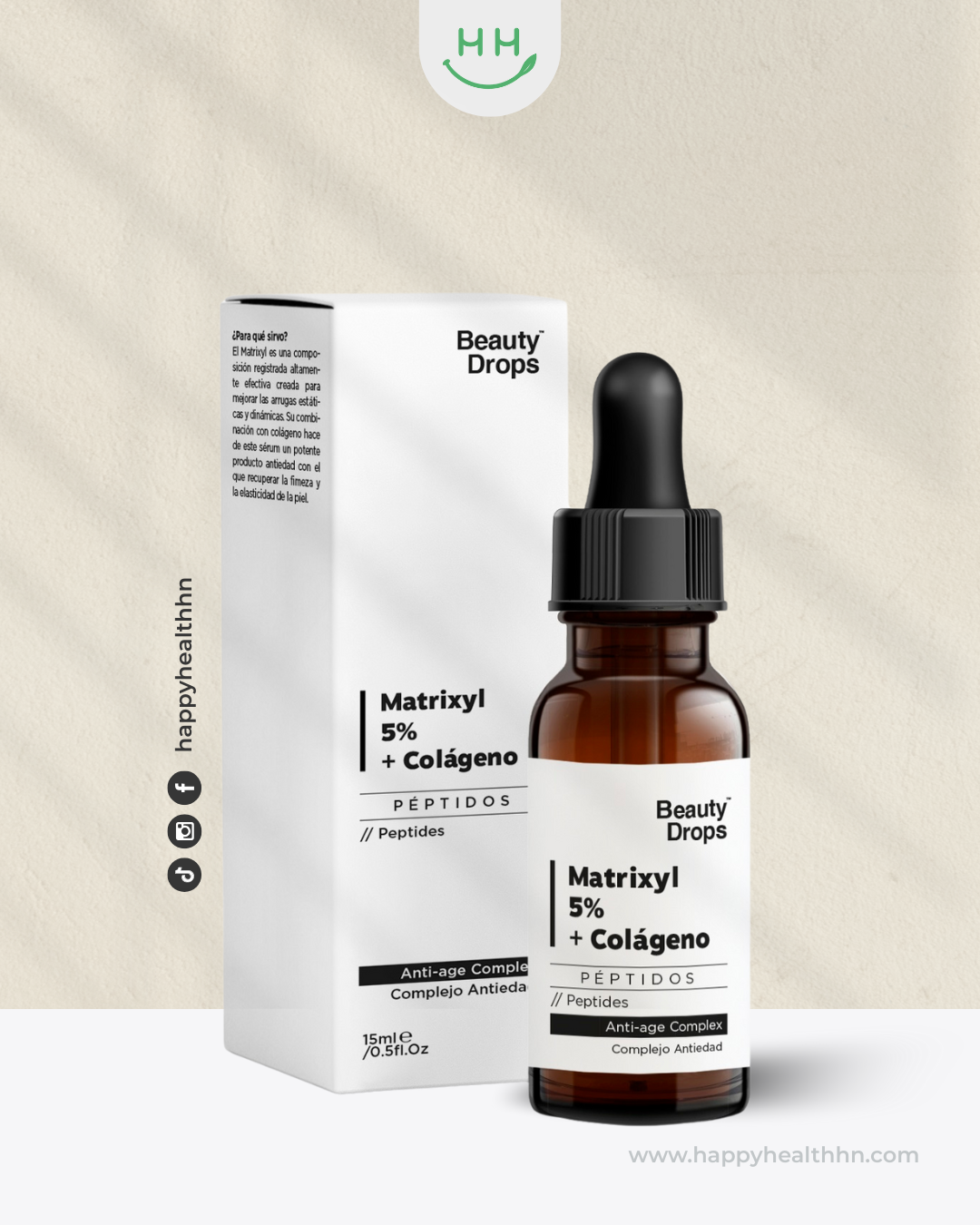 Beauty Drops Sérum Matrixyl 5% con Colágeno antiarrugas y reafirmante 55ml