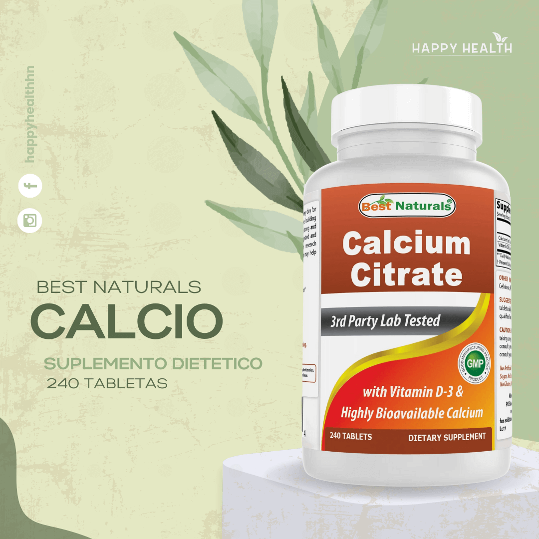 Best Naturals - Citrato de Calcio, 240 tabletas