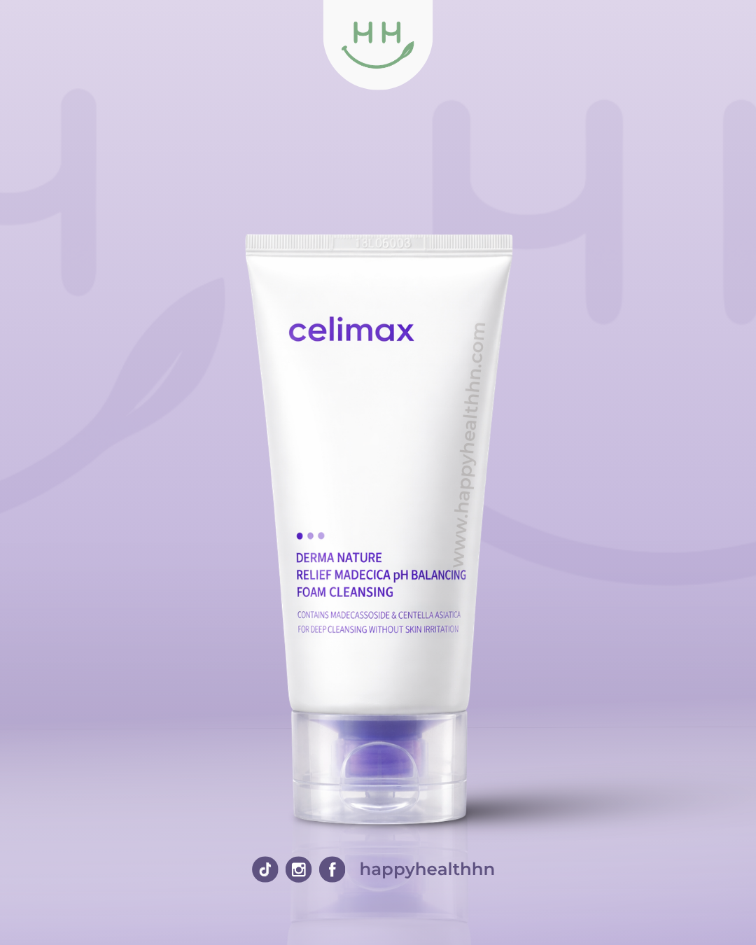 Celimax Derma Nature Relief Madecica pH Balancing Foam Cleansing limpiador facial con Centella Asiatica