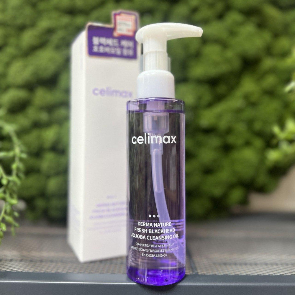 Celimax Fresh Blackhead Jojoba Cleansing Oil 150ml limpiador coreano para eliminar puntos negros y maquillaje.