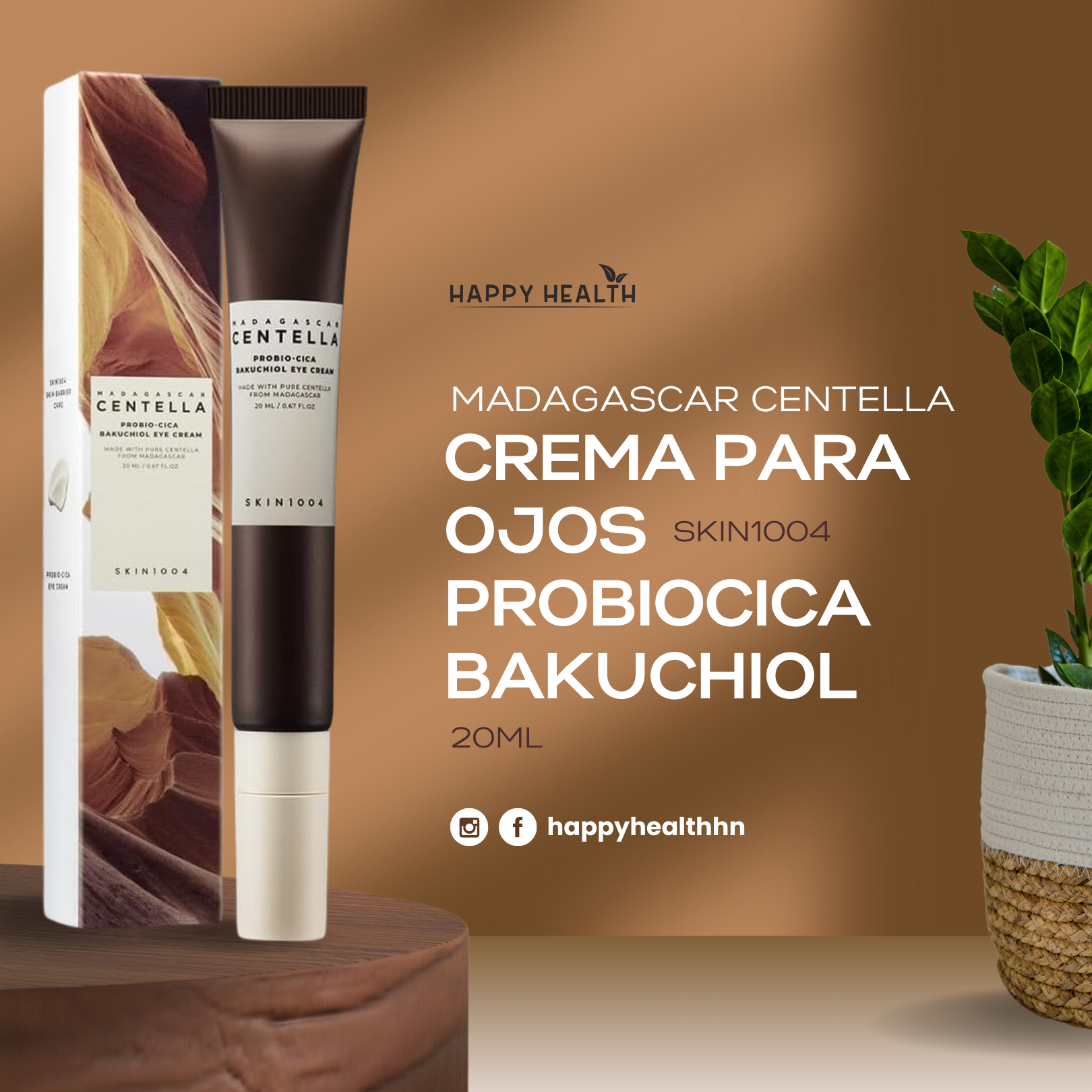 Crema Ojos Bakuchiol SKIN1004 centella fermentada colágeno zanahoria aplicador silicona K-beauty