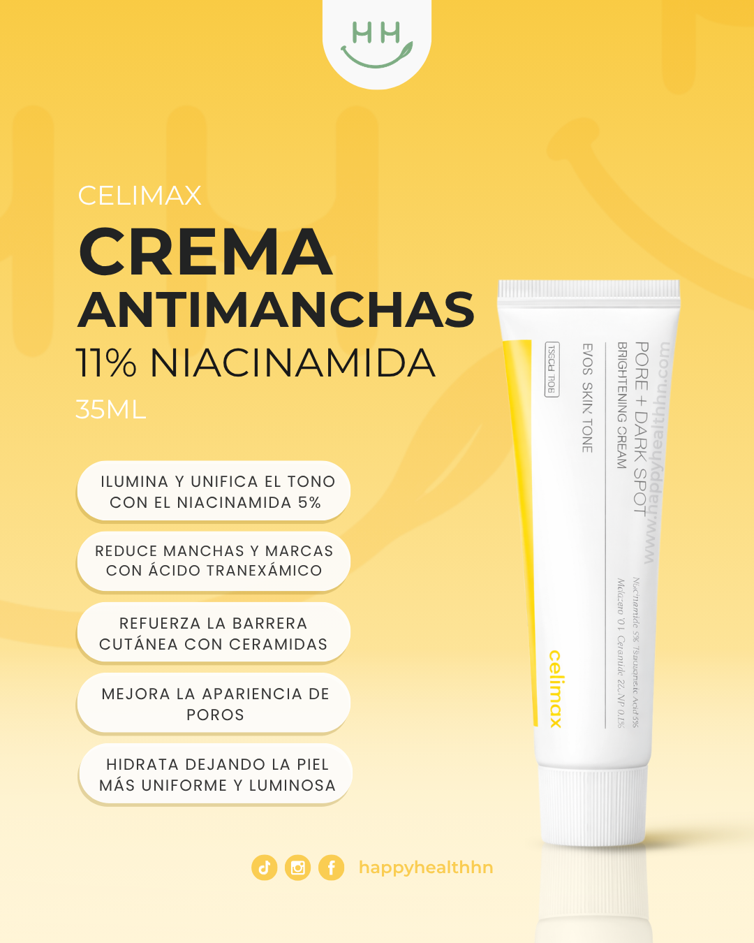 Crema aclarante coreana Celimax iluminadora para manchas oscuras e hiperpigmentación 35ml