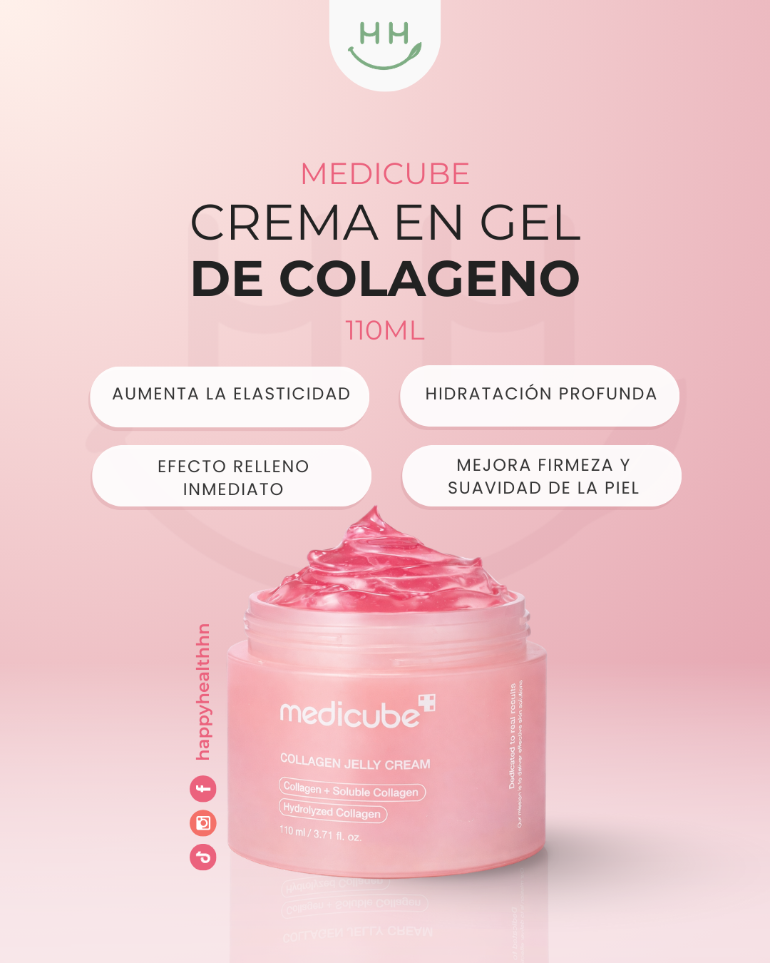 Crema anti-edad Medicube Collagen Jelly péptidos colágeno elastina firmeza elasticidad 110ml