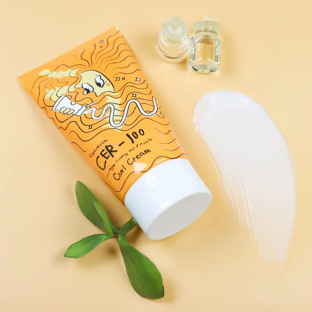 Crema definidora de rizos Elizavecca CER-100 con colágeno para cabello rizado 120ml